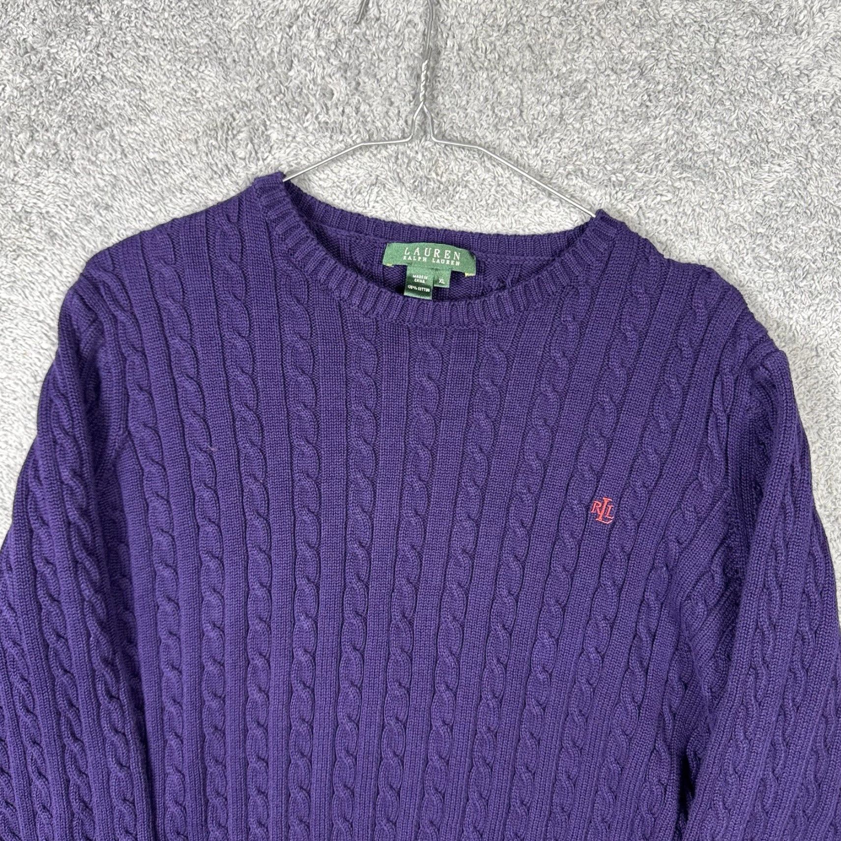 Ralph Lauren VINTAGE Lauren Ralph Lauren Sweater Women XL Cable Knit Pullover Size XL / US 12-14 / IT 48-50 - 2 Thumbnail