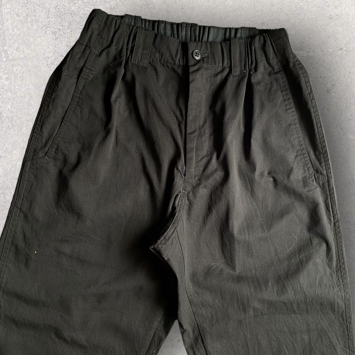 image of Yohji Yamamoto Y’S Red Label Elastic Waist Easy Pants in Black, Men's (Size 32)
