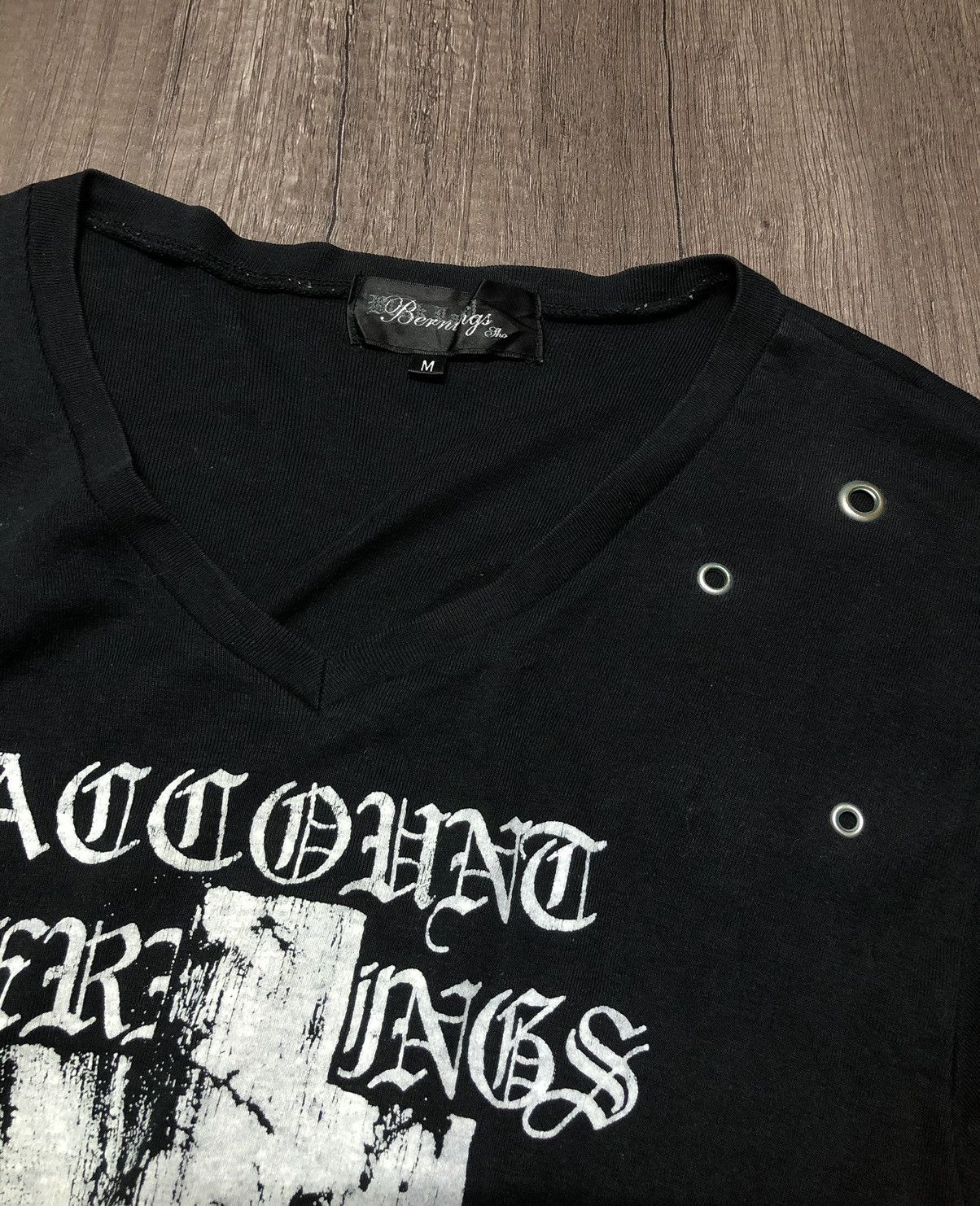 Japanese Brand Bernings Sho Black Label V Stitch Long Sleeve Tee Shirt Size US M / EU 48-50 / 2 - 9 Thumbnail