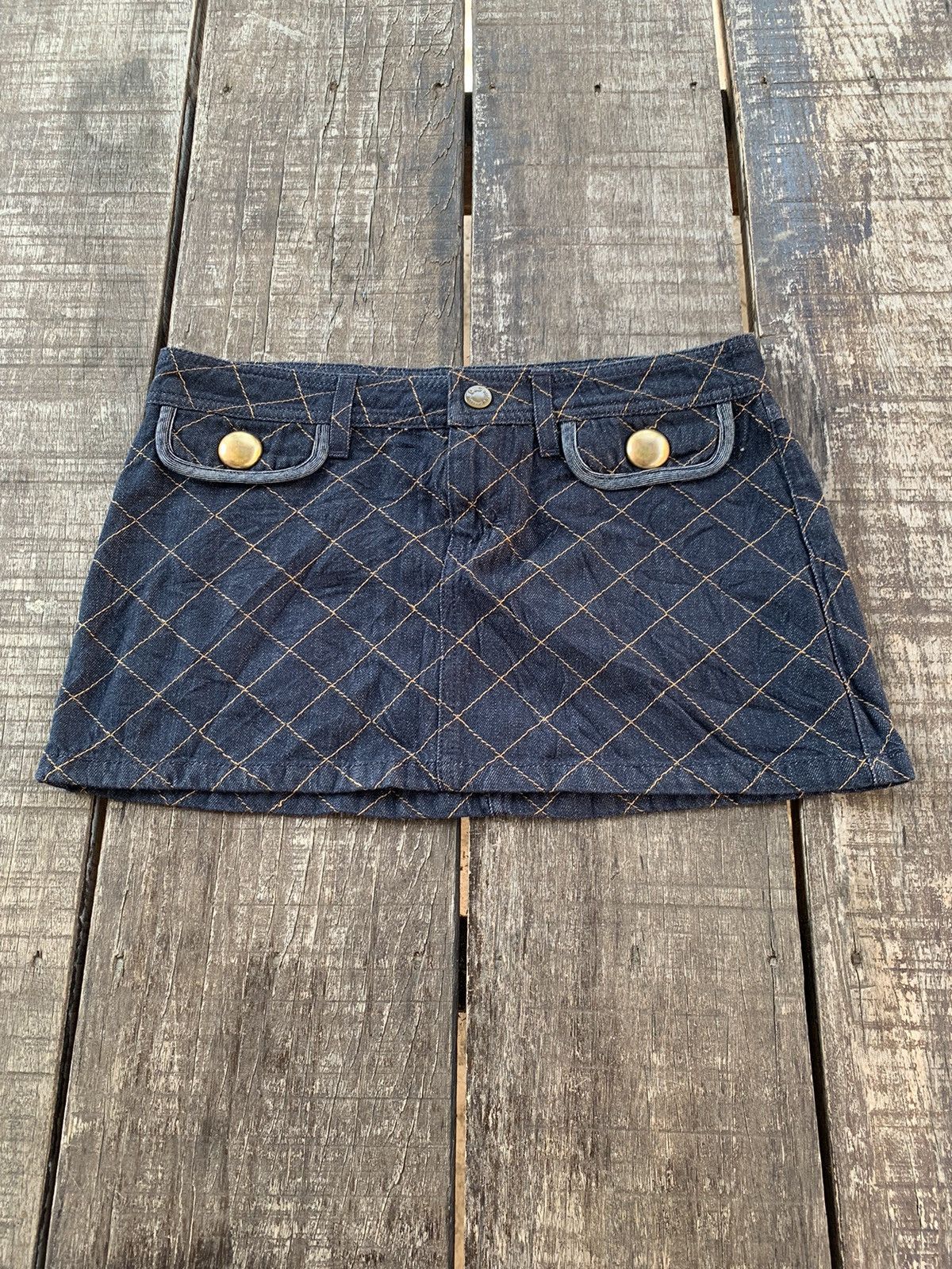 Dolce & Gabbana Black Quilted Leather Mini Skirts
