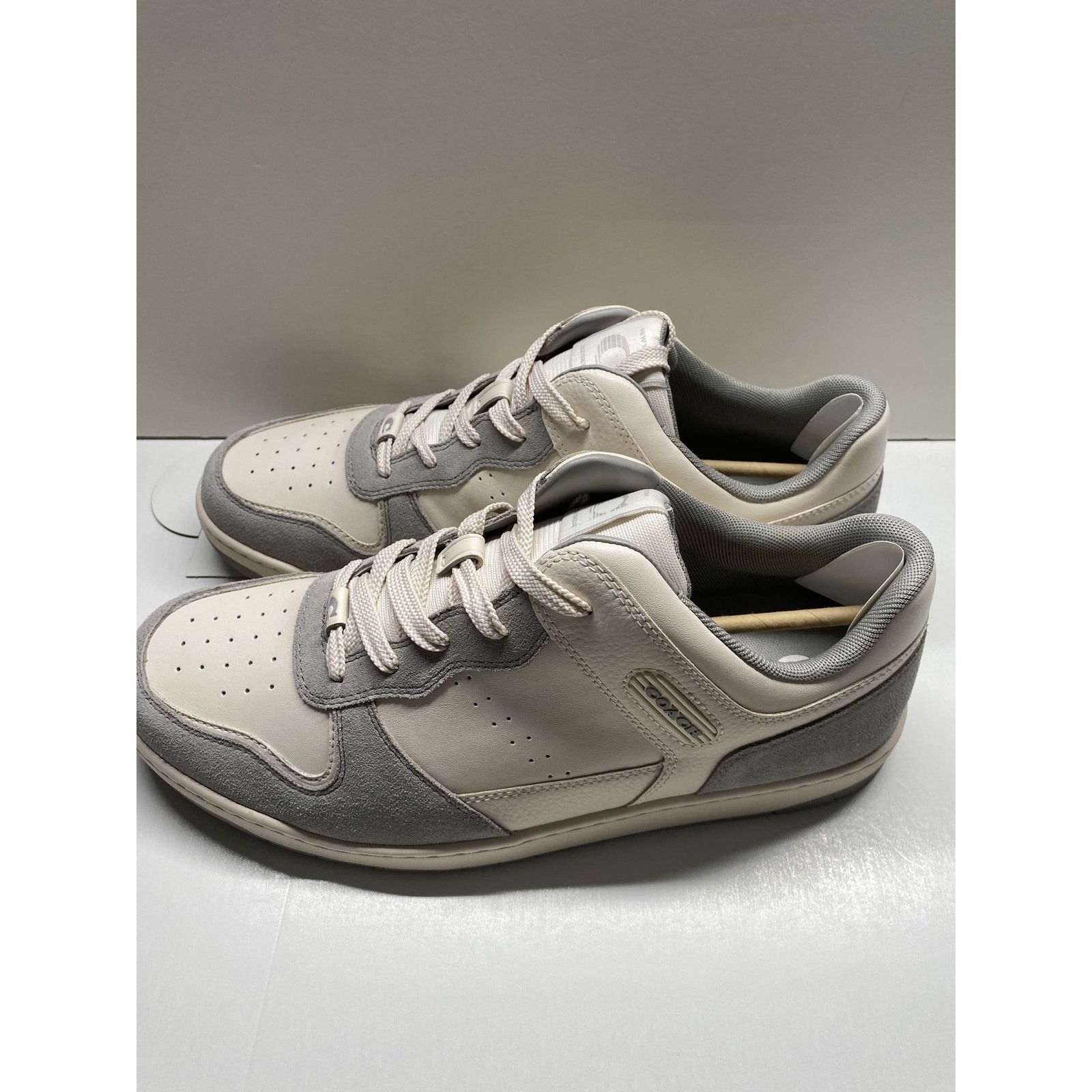 Coach Coach C201 Leather Sneakers Chalk Dove Gray Size 11.5D Size US 11.5 / EU 44-45 - 3 Thumbnail