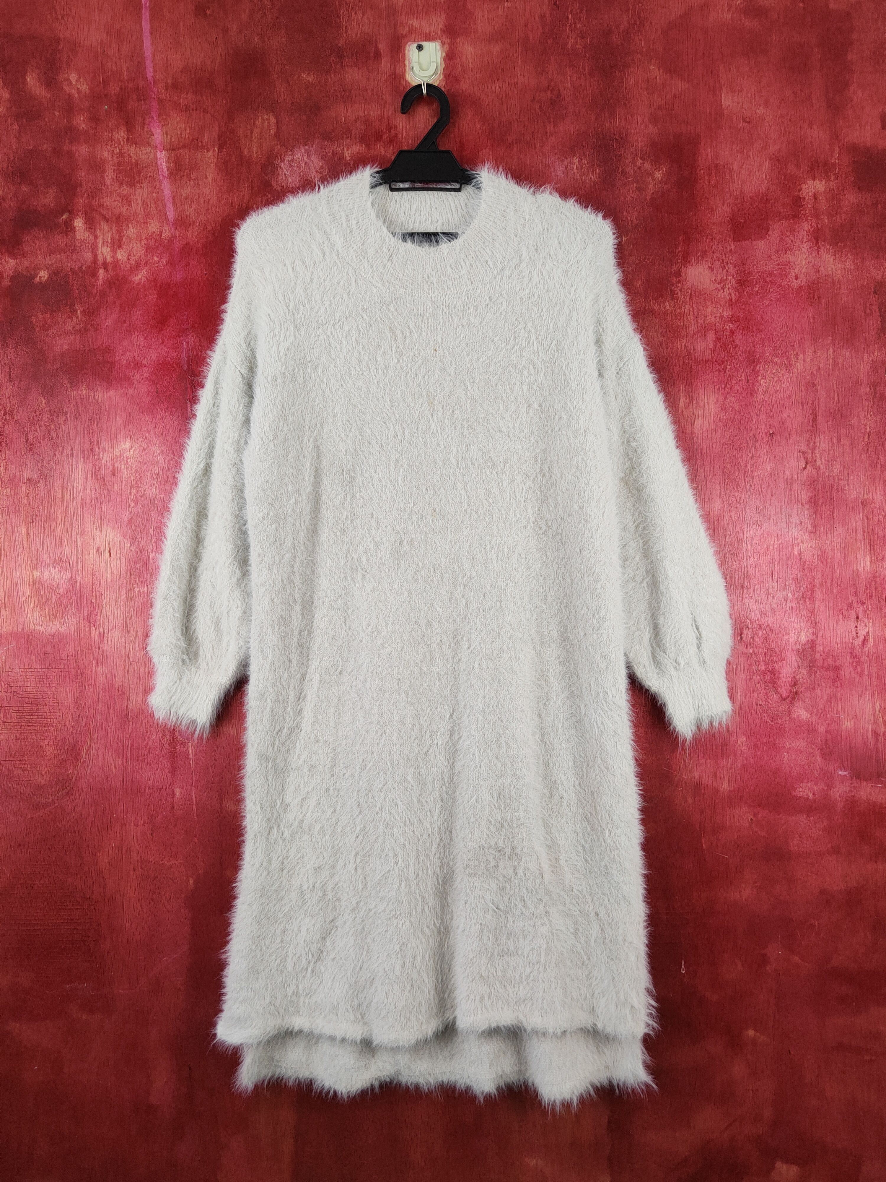 Avant-garde Majestic Legon Light Gray Fur Mohair Knitwear