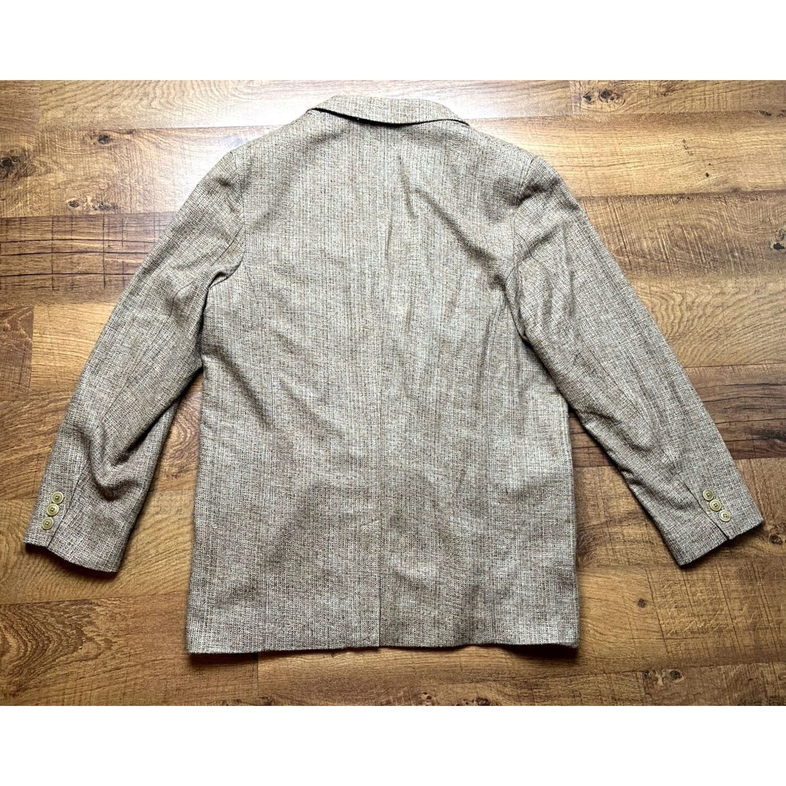 The Territory Ahead Territory Ahead Blazer Mens Large Long Brown Silk Lined Button Up Coat Size 42R - 3 Thumbnail