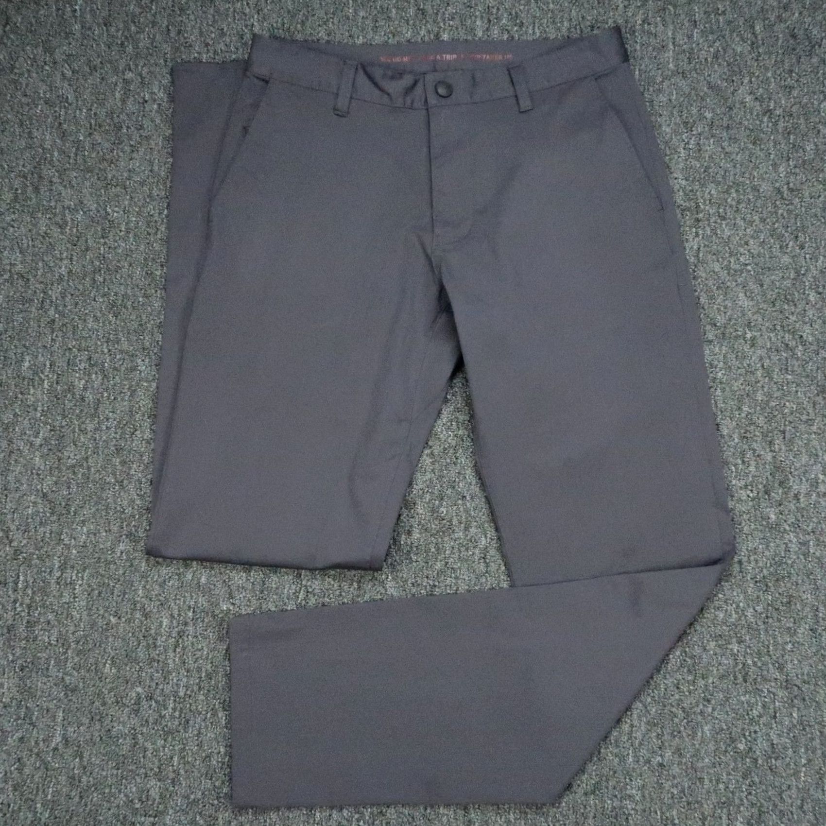 Rhone Rhone Pants Mens 30x32 Gray Commuter Classic Chino Golf Stretch Trouser Regular Straight Front Pockets Nylon Polyester Zip Size US 30 / EU 46 - 2 Thumbnail
