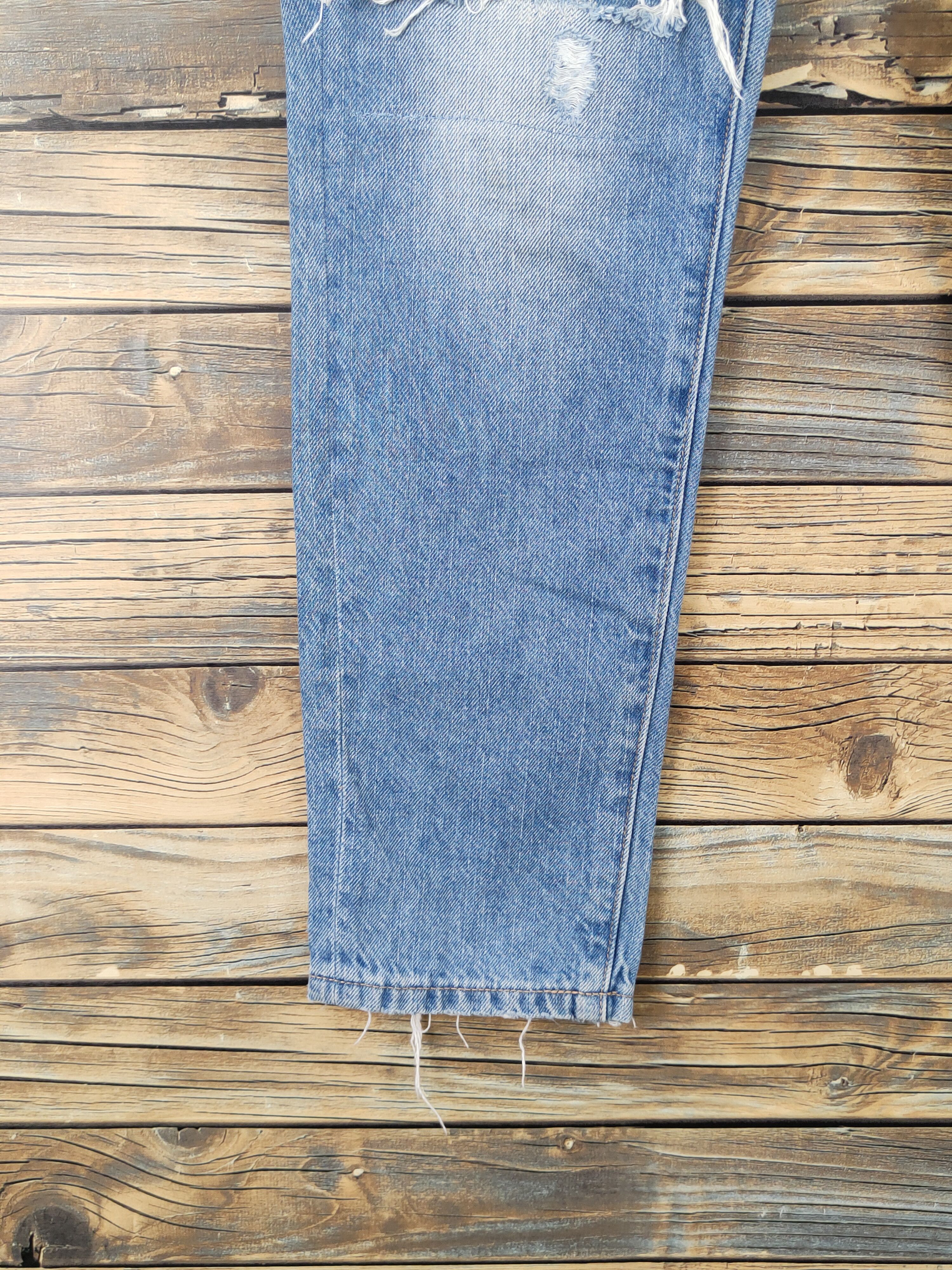 LOWRYS FARM × Vintage Lowrys Farm Blue Distressed Ripped denim Jeans #W1596 Size US 30 / EU 46 - 4 Thumbnail
