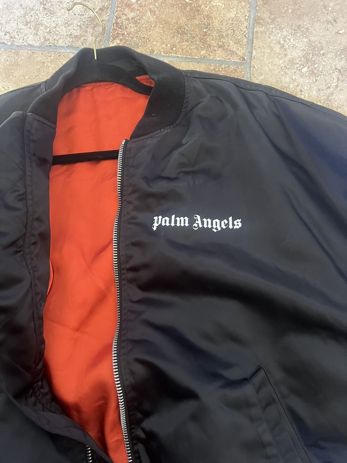 Palm Angels Palm Angels Black Bomber Jacket Size US L / EU 52-54 / 3 - 3 Thumbnail