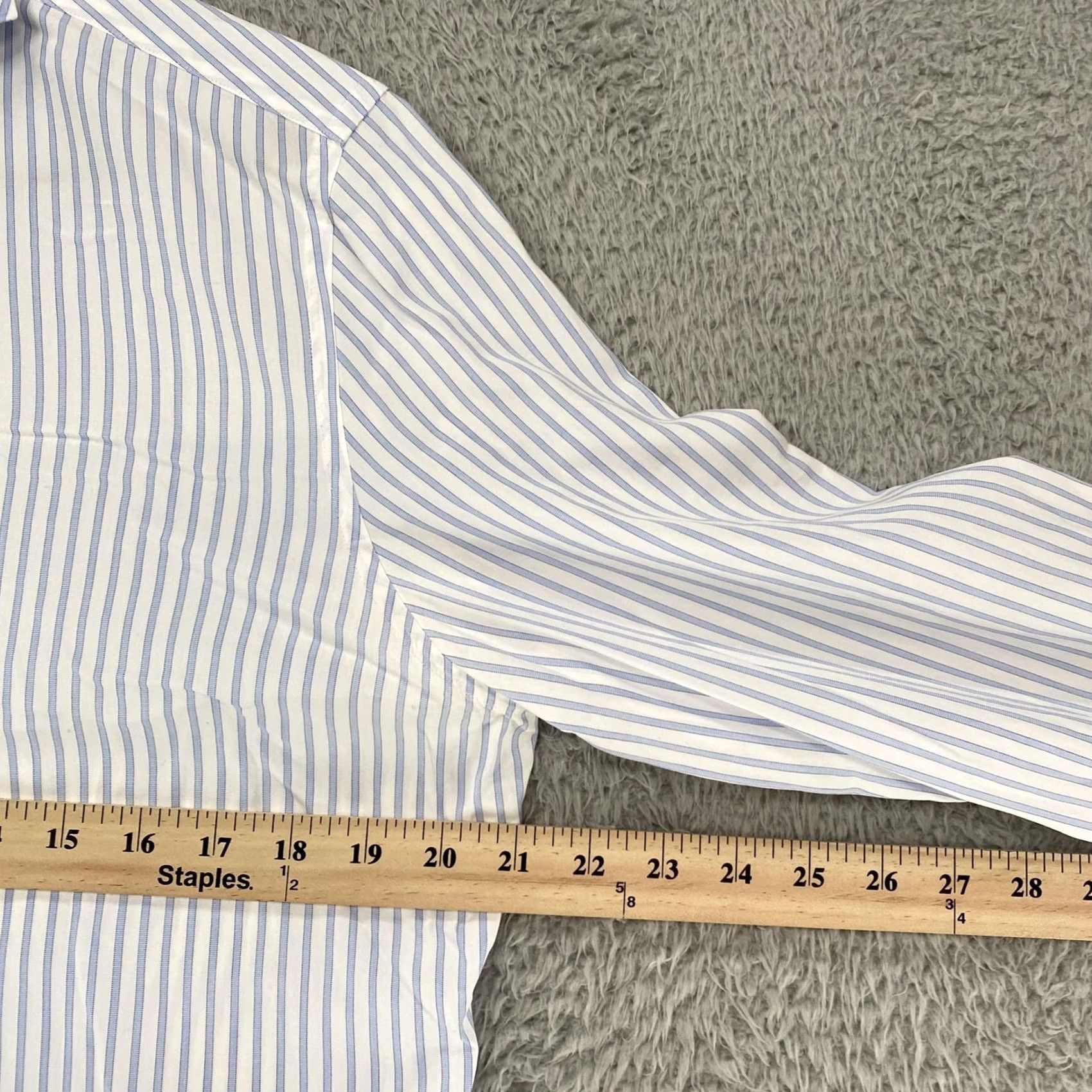 Suitsupply Suitsupply Dress Shirt Mens 15.5 Slim Fit Striped Egyptian Cotton Long Sleeve 39 Size 42R - 5 Thumbnail