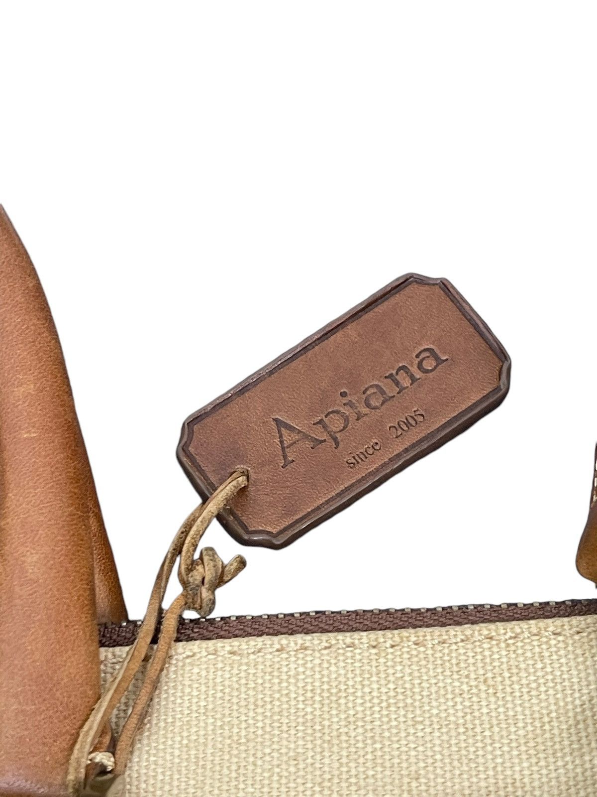 Leather Leather Cotton Canvas Apiana Office Bag 9🟩 Size ONE SIZE - 11 Thumbnail