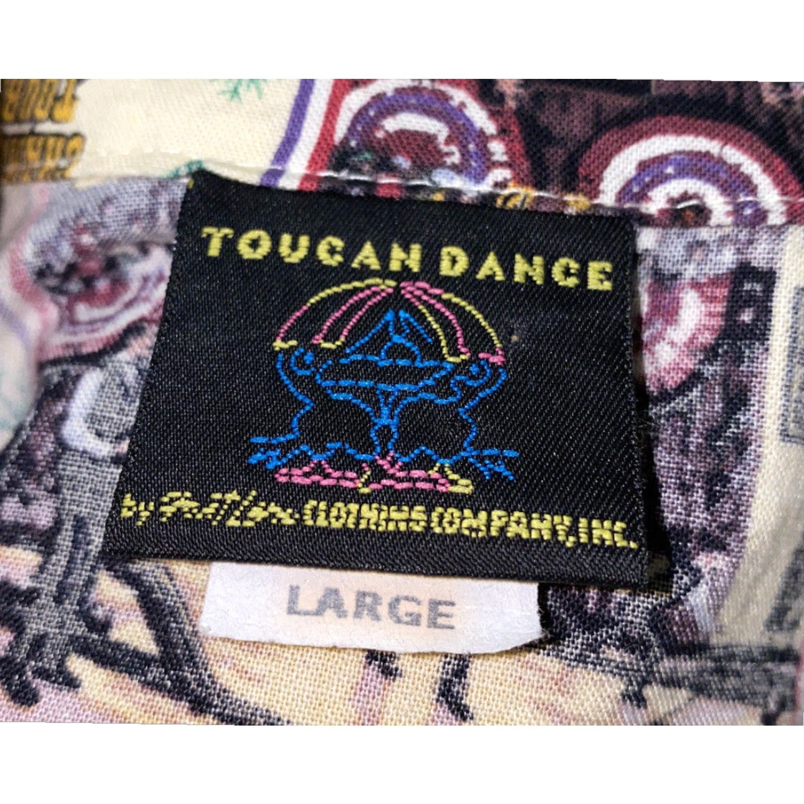 DANCER Toucan Dance Mens Hawaiian Bowling Print Short Sleeve Shirt Large Multicolor Size US L / EU 52-54 / 3 - 7 Thumbnail