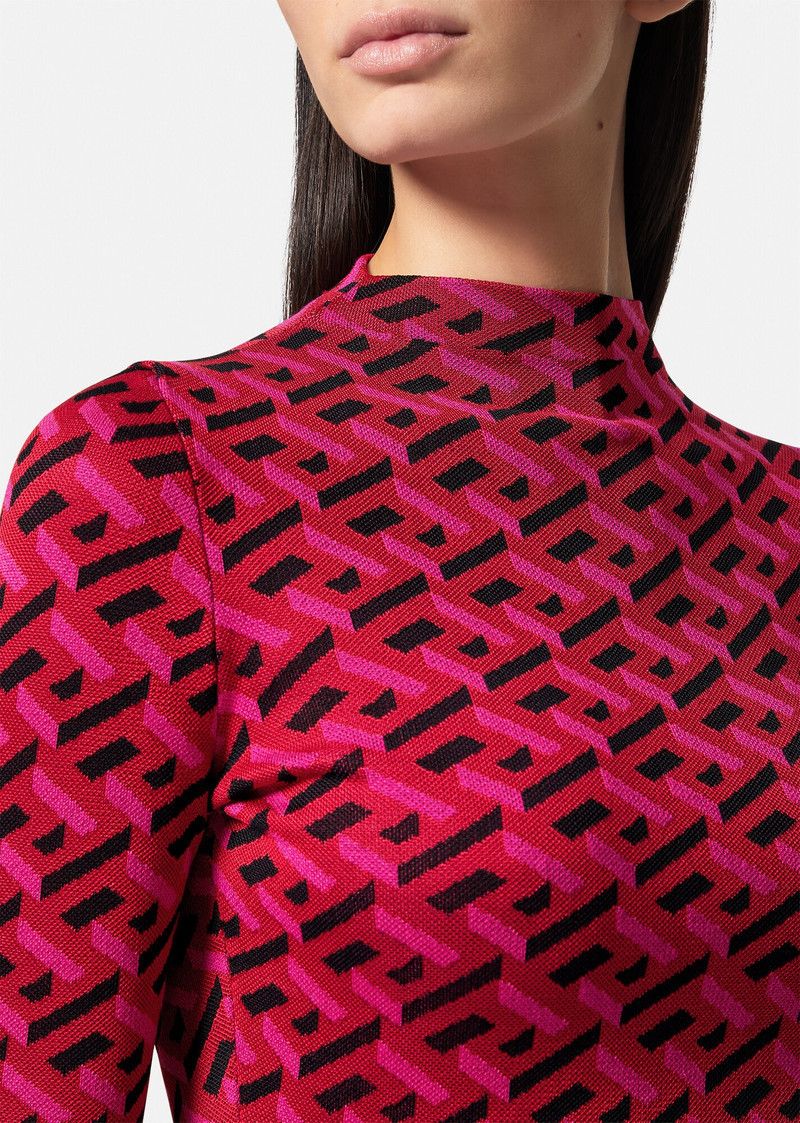 Versace o1y0226 Turtleneck Sweater in Multicolor Size XS / US 0-2 / IT 36-38 - 2 Thumbnail