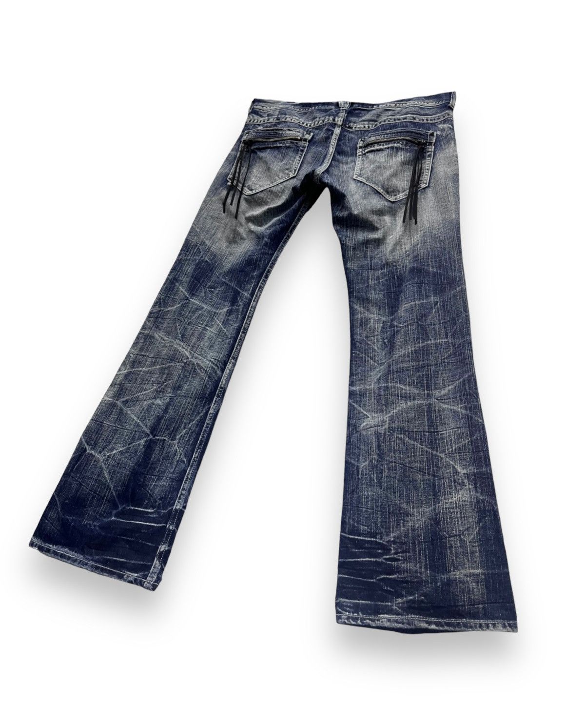 Japanese Brand PUNKFLARE🔥SORRIDERE Distressed Acid Whiskered Denim Japan💥 Size US 34 / EU 50 - 6 Thumbnail