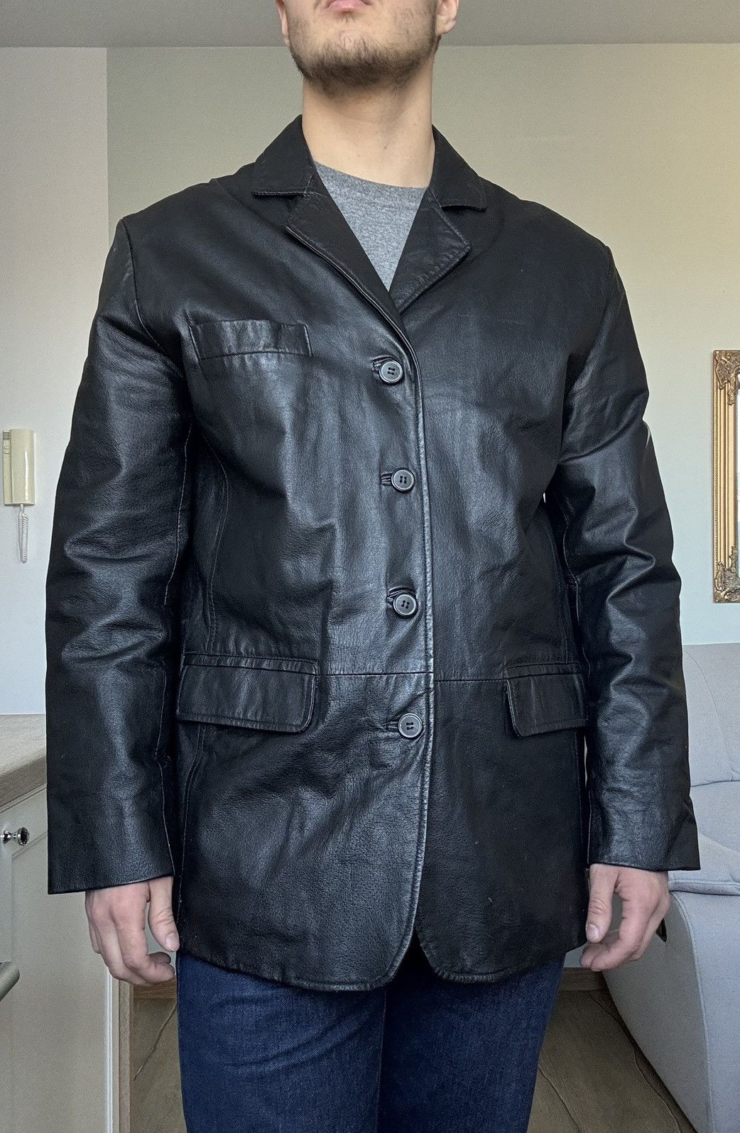 Y'2 Leather Vintage Leather Jacket y2k 2000s 90s Avangard Size US L / EU 52-54 / 3 - 1 Thumbnail