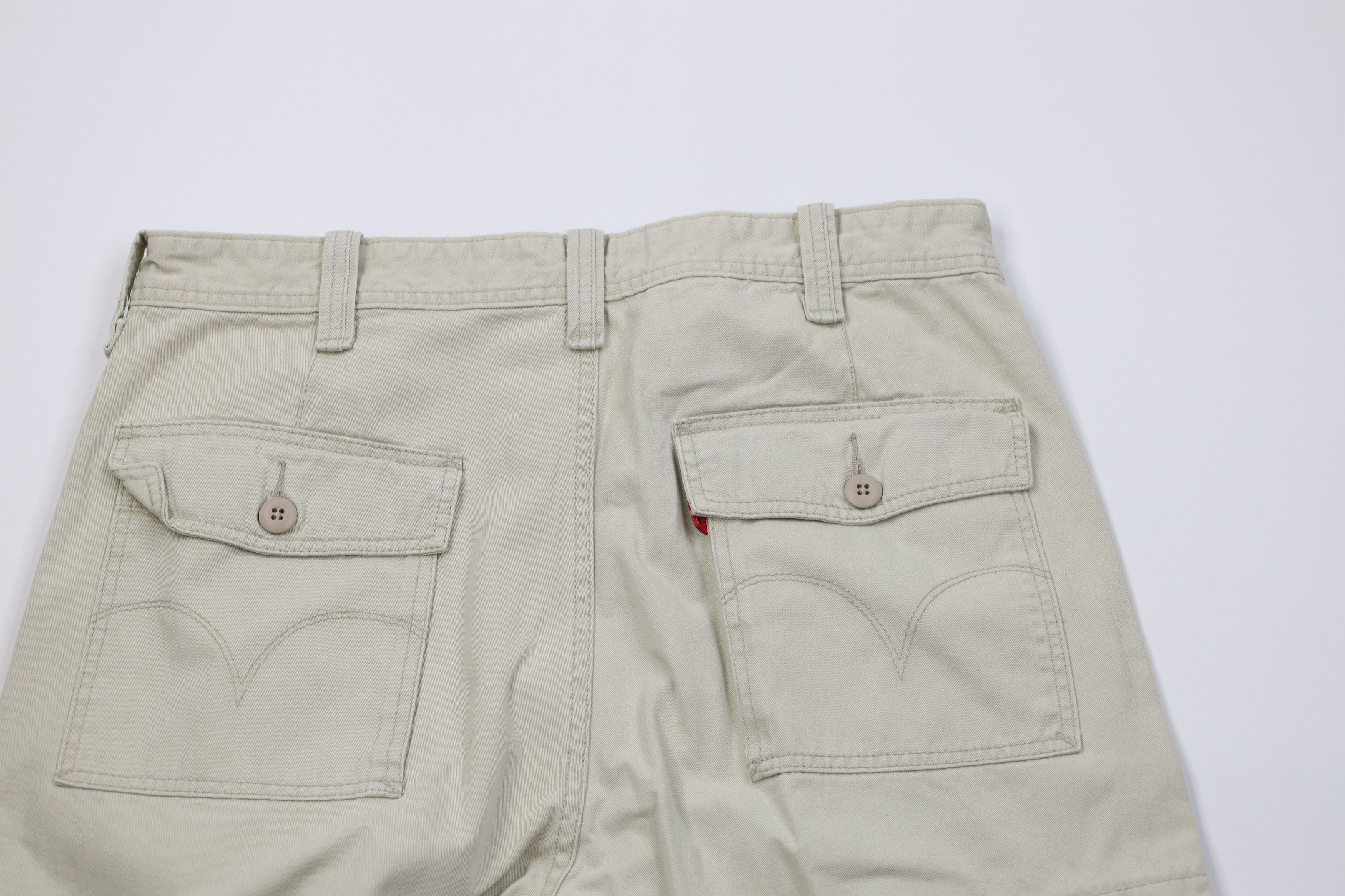 Levi's Vintage Y2K Levis Fit Wide Leg Cargo Pants Beige Cotton Size US 36 / EU 52 - 10 Thumbnail