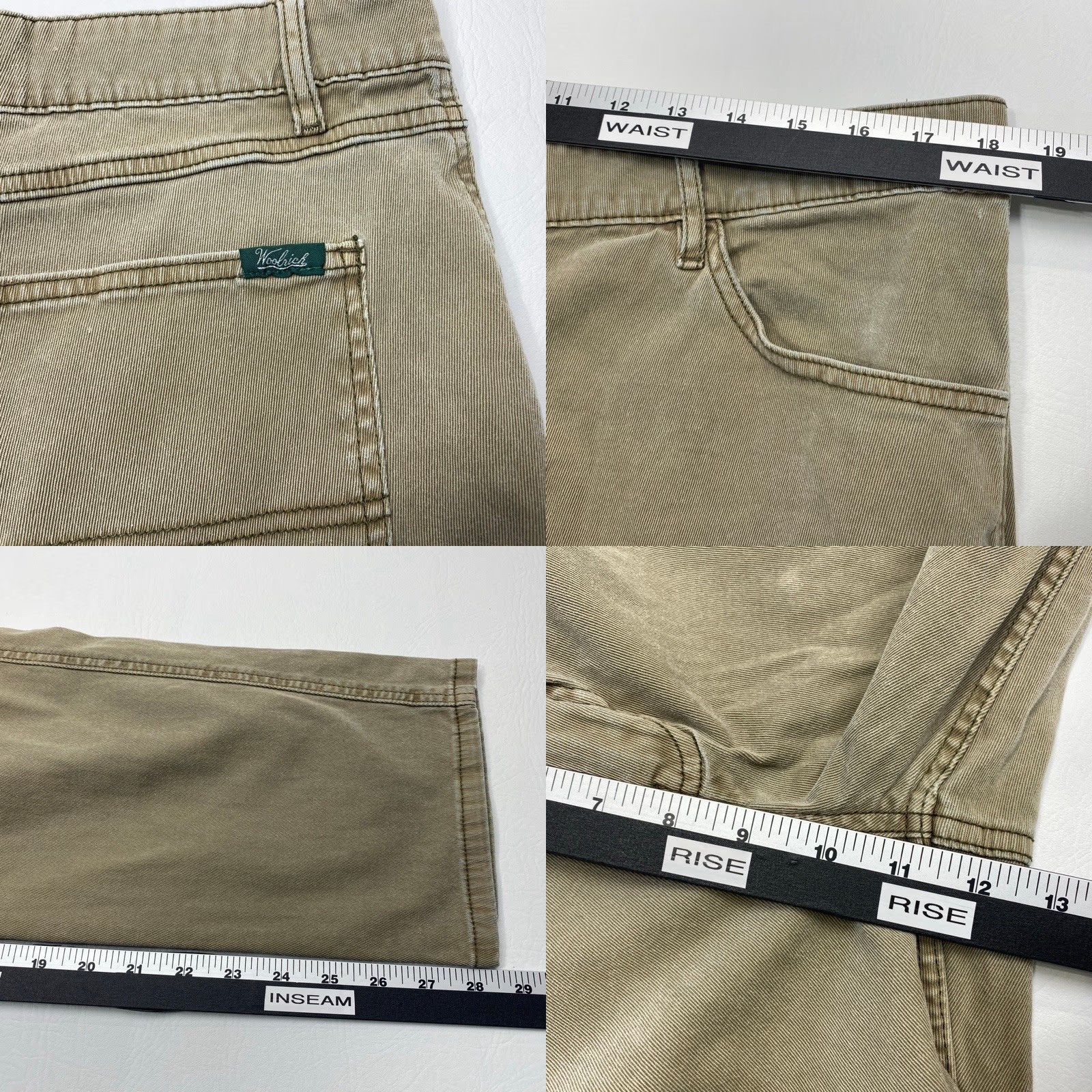 Vintage Woolrich Utility Pants Mens Regu lar 36x30 Army Green Canvas Carpenter Workwear Size US 36 / EU 52 - 8 Thumbnail