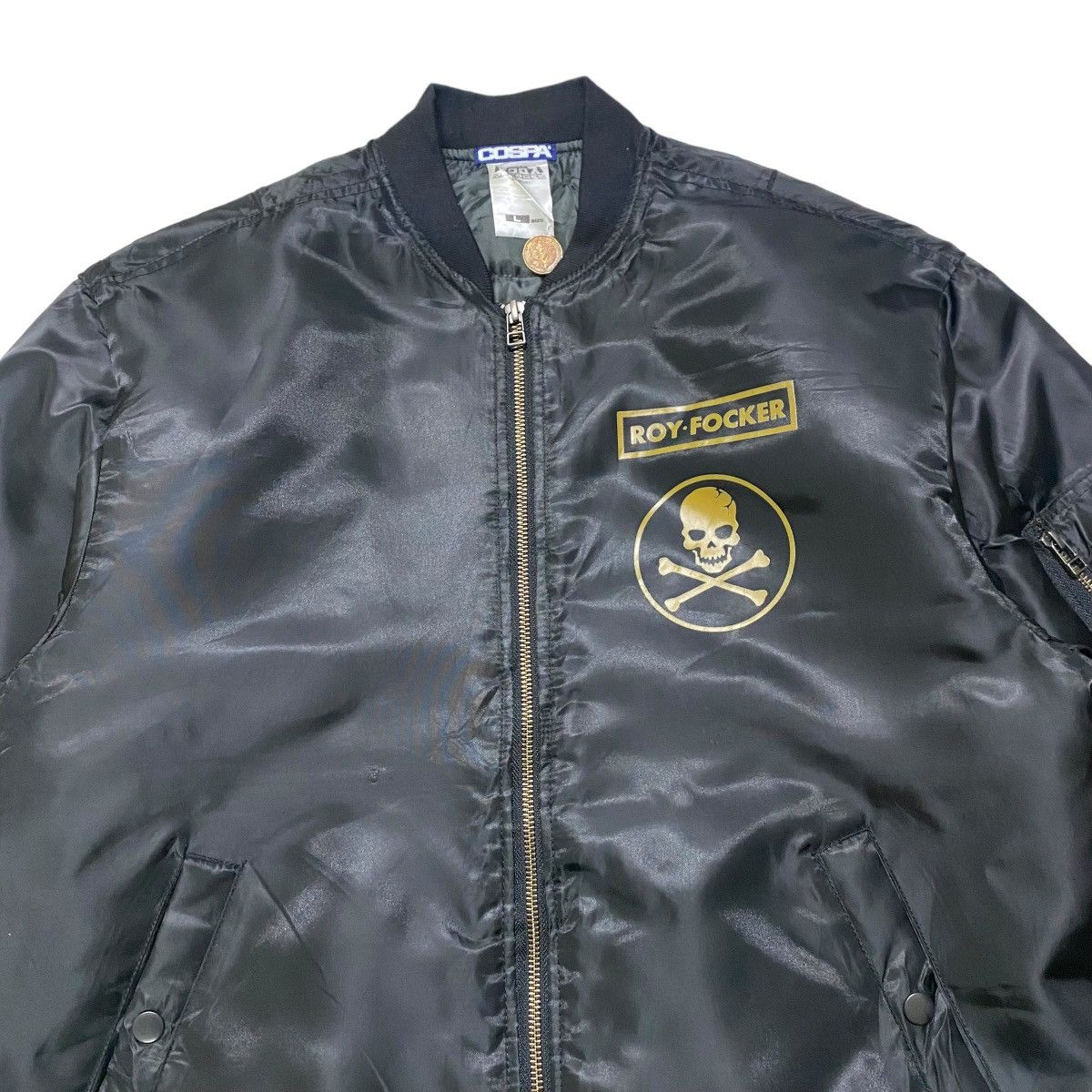 Anime Cospa Macross Roy Focker Bomber Jacket Skull Squadron SDF-1 Size US L / EU 52-54 / 3 - 3 Thumbnail