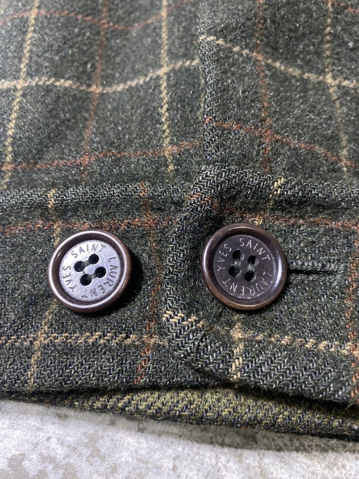 Yves Saint Laurent RARE Vintage Yves Saint Laurent Pour Homme Plaid Wool Jacket Size US L / EU 52-54 / 3 - 8 Thumbnail