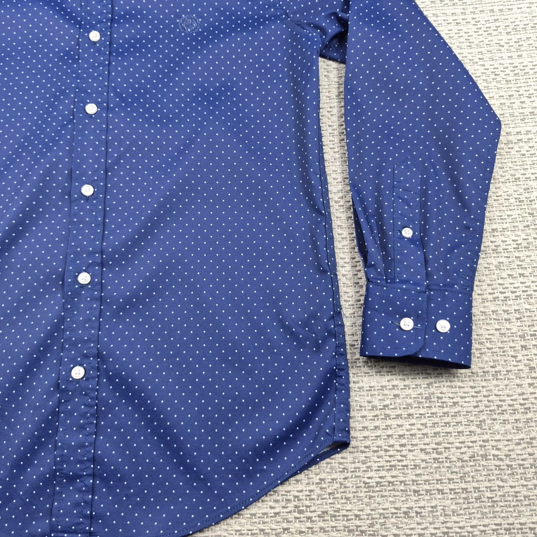 Ralph Lauren Lauren Ralph Lauren Shirt Womens 14 Blue Polka Dot Button Up Stretch Long Sleeve Size XL / US 12-14 / IT 48-50 - 2 Thumbnail