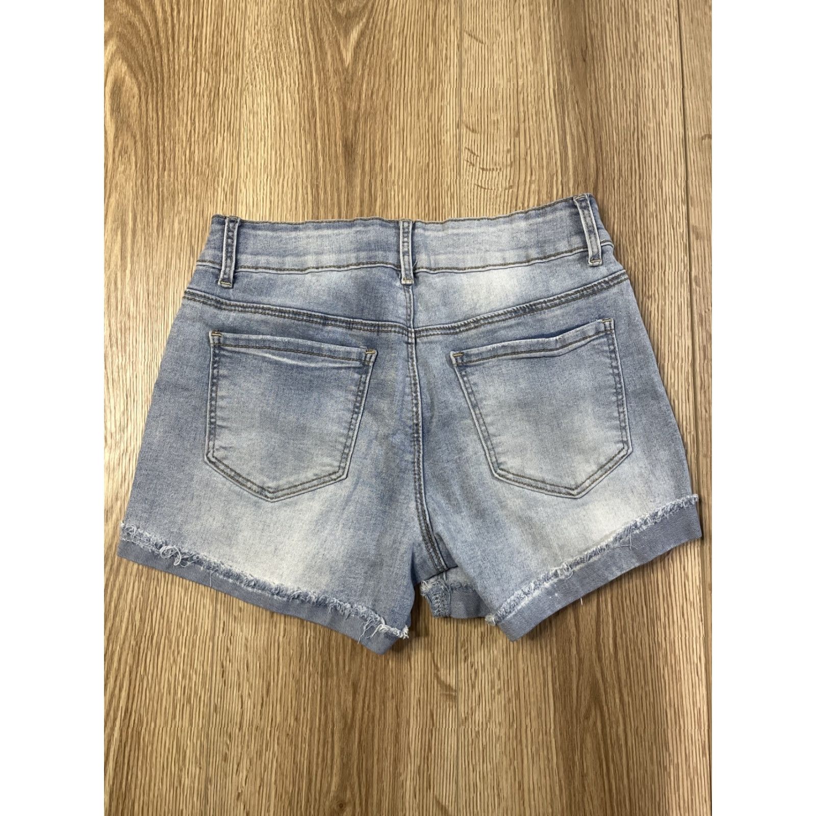 Vintage VINTAGE Vanilla Star Women’s Denim Shorts Size 7 Blue Distressed Cut-Off Stretch Regular Mid-Rise 5-Pocket Size 28" / US 6 / IT 42 - 2 Thumbnail