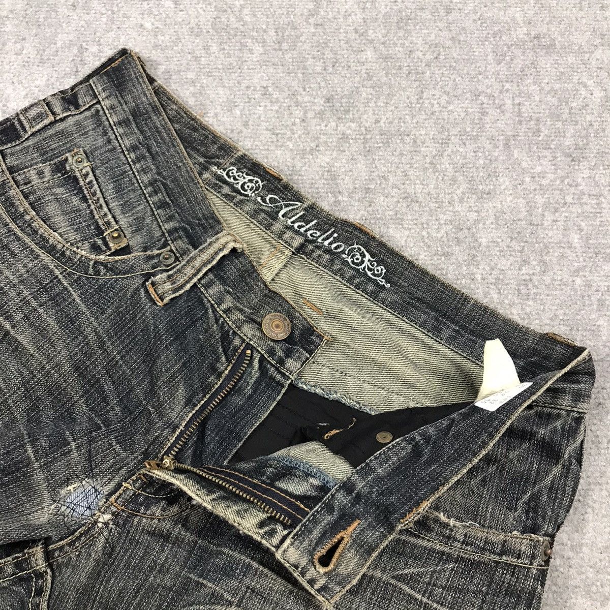 14th Addiction × If Six Was Nine FLARED🔥BOOTCUT ALDELIO JAPAN DISTRESSED DENIM PANTS Size US 30 / EU 46 - 22 Thumbnail