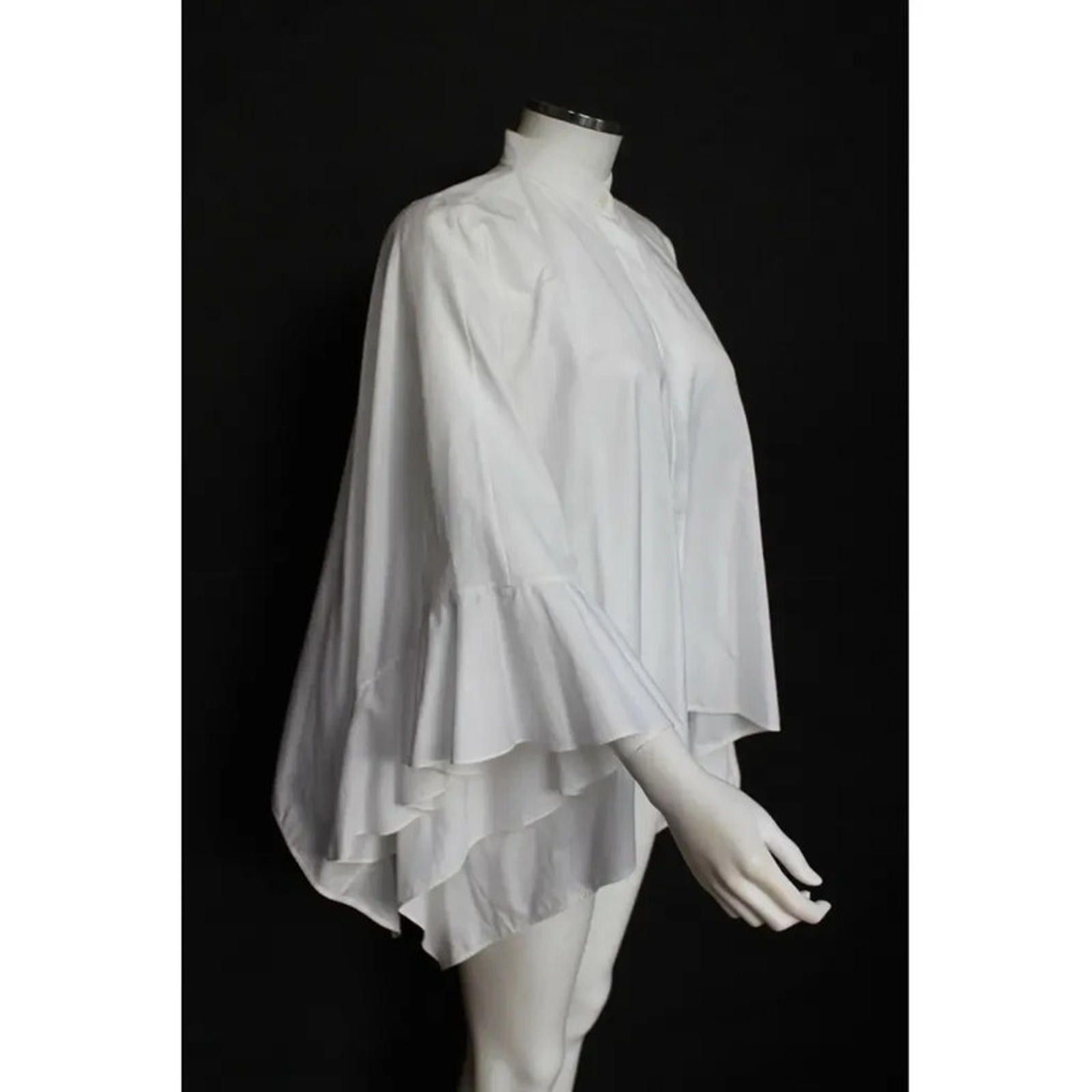 Valentino New £1585 Valentino White Cape Cotton Shirt It 44 uk 12 Size M / US 6-8 / IT 42-44 - 1 Thumbnail
