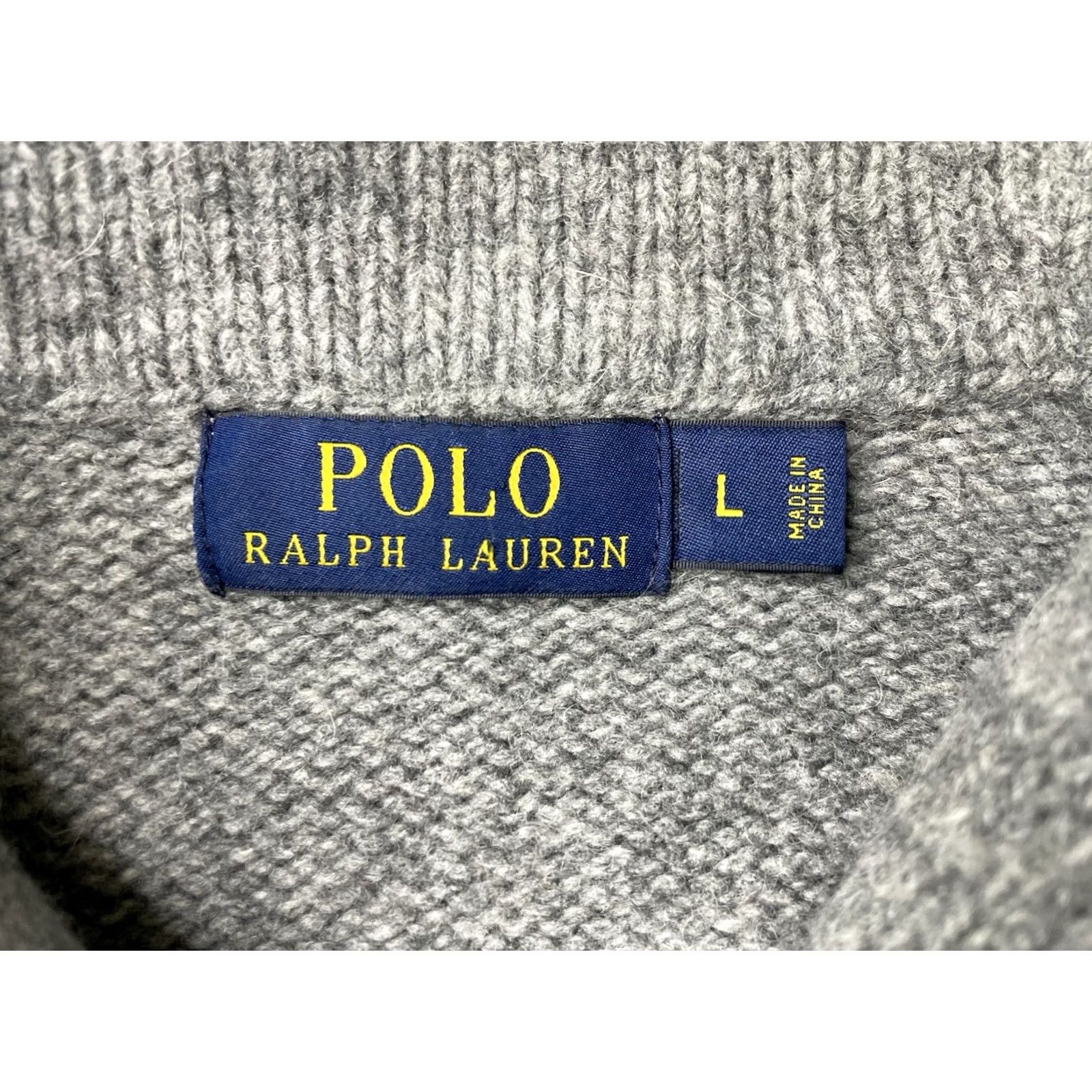 Polo Ralph Lauren Polo Ralph Lauren Mens Large Gray Shawl Leather Elbow Patches Pullover Sweater Size US L / EU 52-54 / 3 - 2 Thumbnail