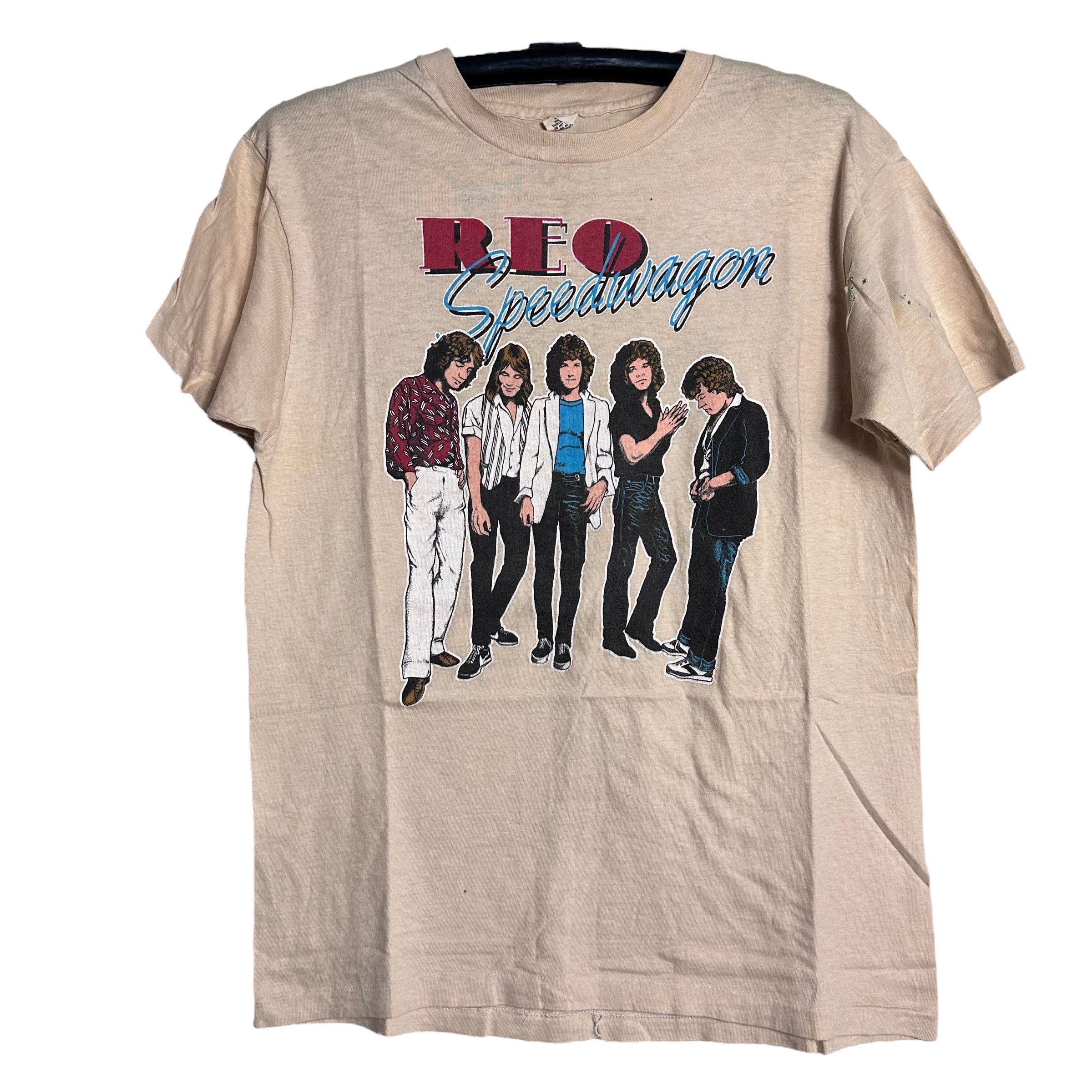 🔥RARE🔥Vintage 80s Reo Speedwagon Band TShirt Sing Stich