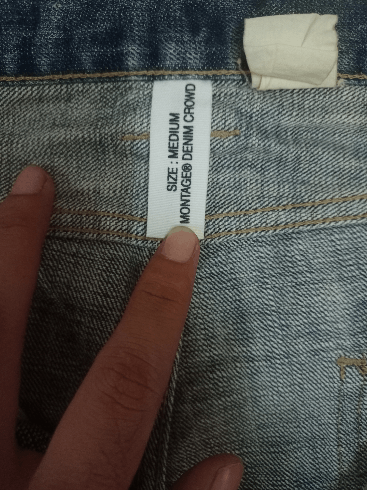 Japanese Brand Vintage MONTAGE DENIM CROWD Baggy Carpenter Denim Pants Size US 29 - 3 Thumbnail