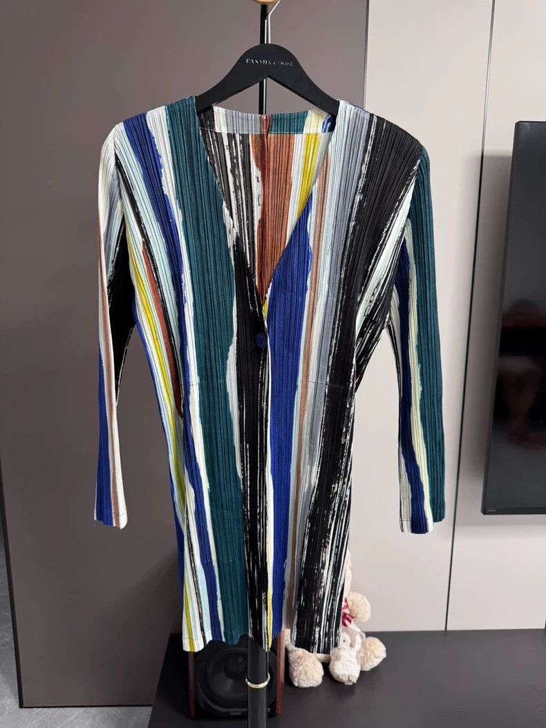 Issey Miyake Issey Miyake size:3 Dark-leaved long-vein cardigan Size S / US 4 / IT 40 - 1 Thumbnail
