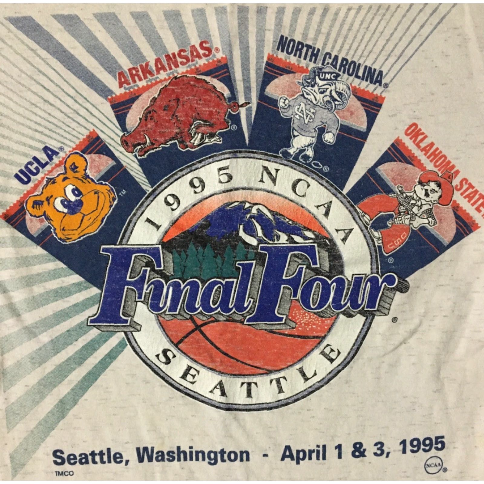 Vintage VINTAGE 90s Final Four College Basketball Faded Distress Shirt M UCLA Arkansas Track Size US M / EU 48-50 / 2 - 3 Thumbnail