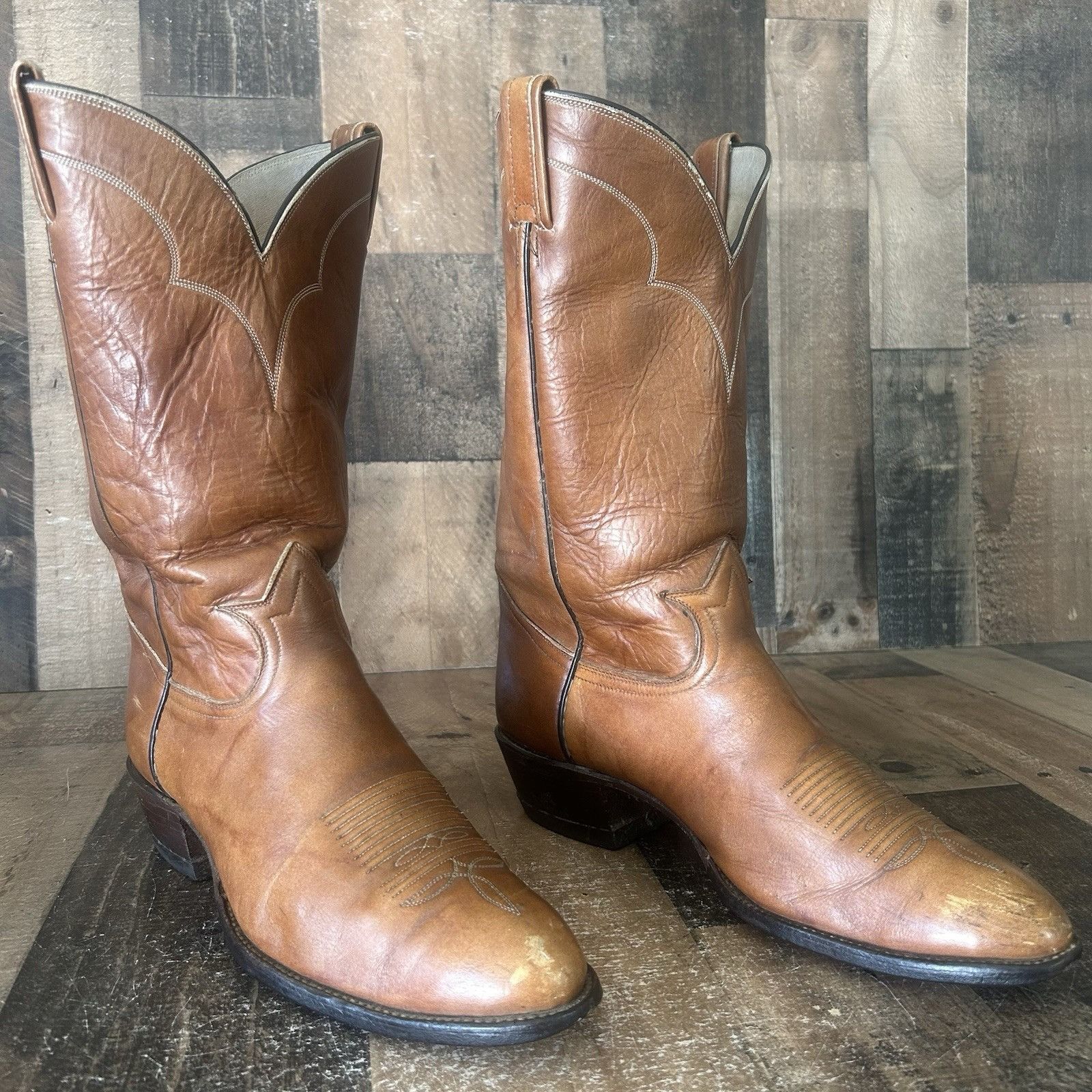 Tony Lama Tony Lama Vintage Gold Label Western Cowboy Boots Mens 12 D Size US 12 / EU 45 - 3 Thumbnail
