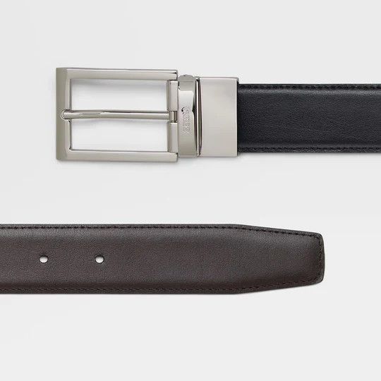 Ermenegildo Zegna o1s1rm0425 RZPJ45 Size: 90 / Belt in Black Size 36 - 2 Thumbnail
