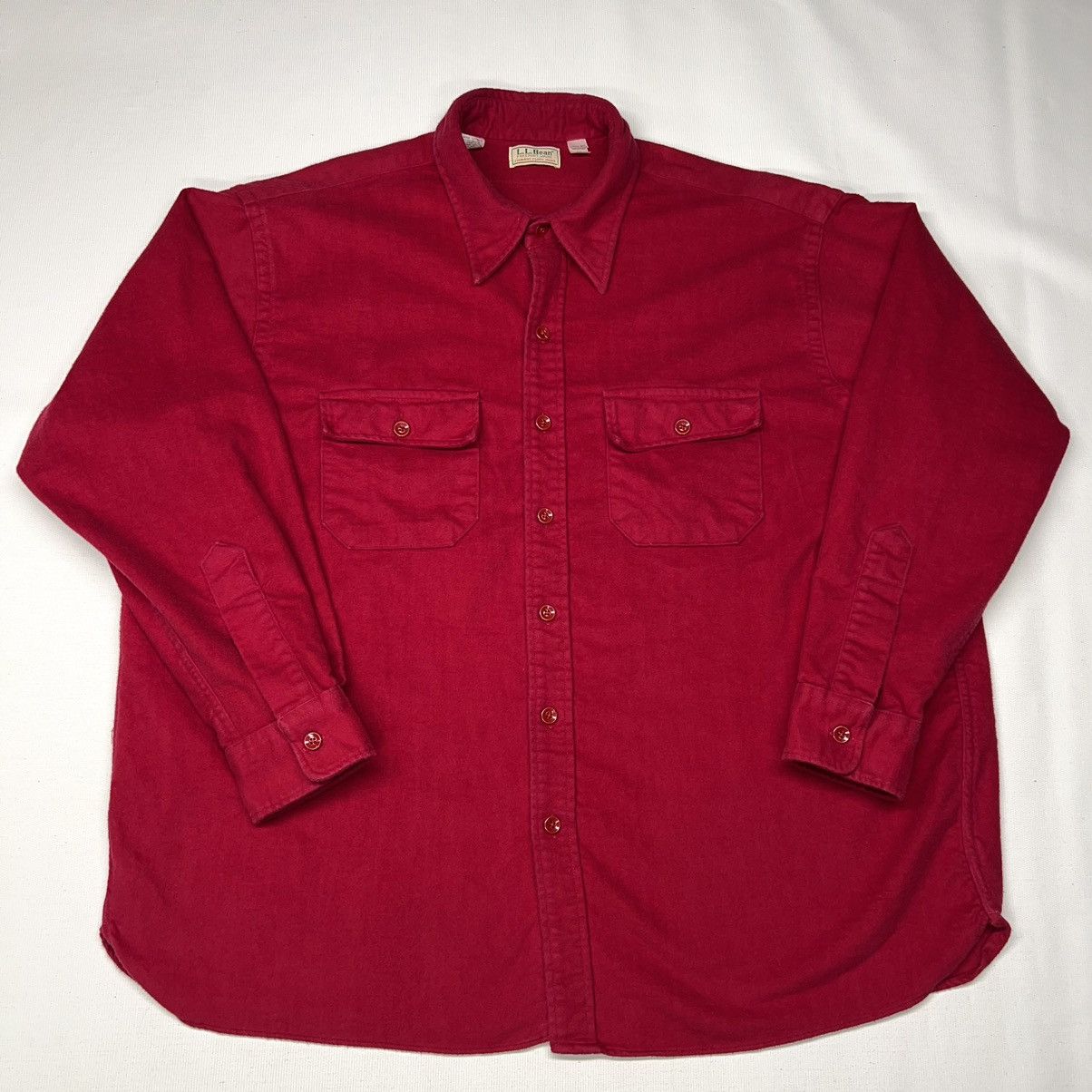 L.L. Bean × Vintage VTG LL Bean Shirt Red Button Up Flannel Heavy Outdoors 90s Size US XXL / EU 58 / 5 - 1 Thumbnail