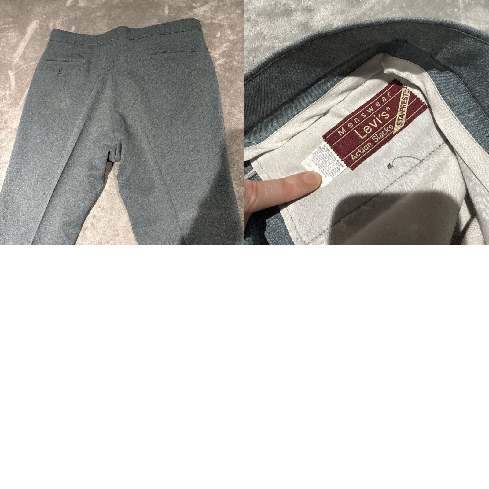 Levi's VINTAGE Levi's Action Slacks Sta-Prest Disco Pants Green Polyester Size 36x32 Mens Pants 36 Green Size US 36 / EU 52 - 8 Thumbnail