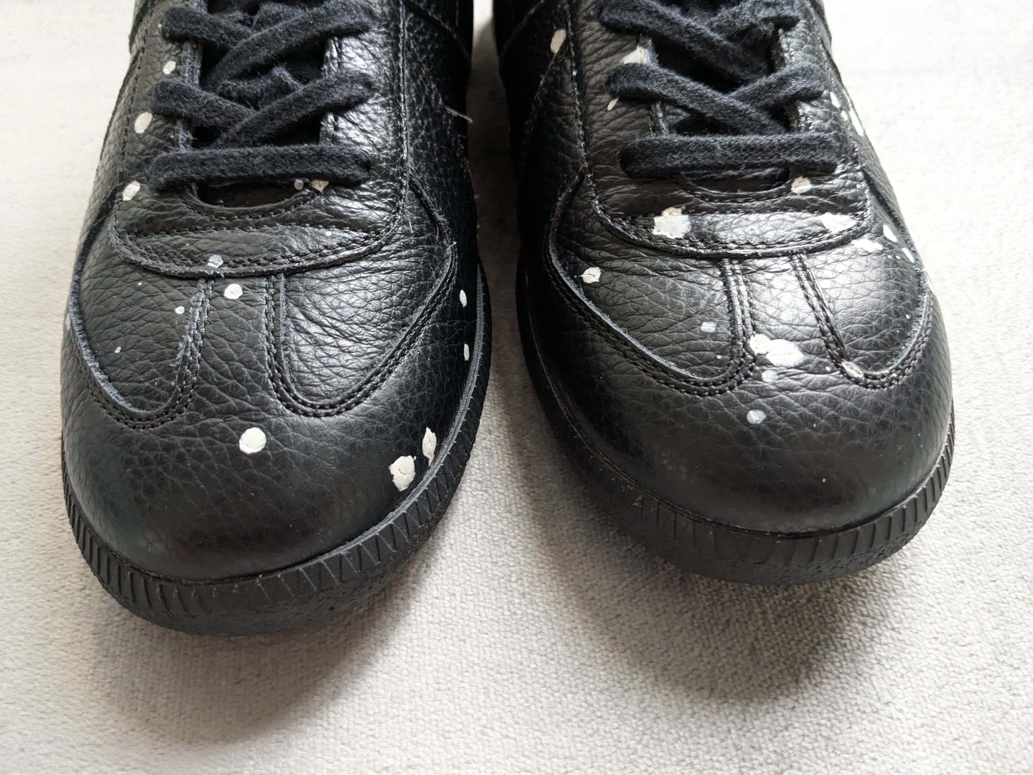 Maison Margiela Maison Margiela Replica GAT Black 7 40 Paint Splatter White Size US 7 / EU 40 - 4 Thumbnail