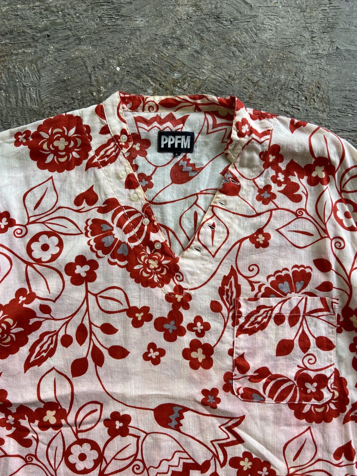 PPFM 2000s PPFM - Hawaii Style Floral Patter Half Button Shirt Size US L / EU 52-54 / 3 - 3 Thumbnail