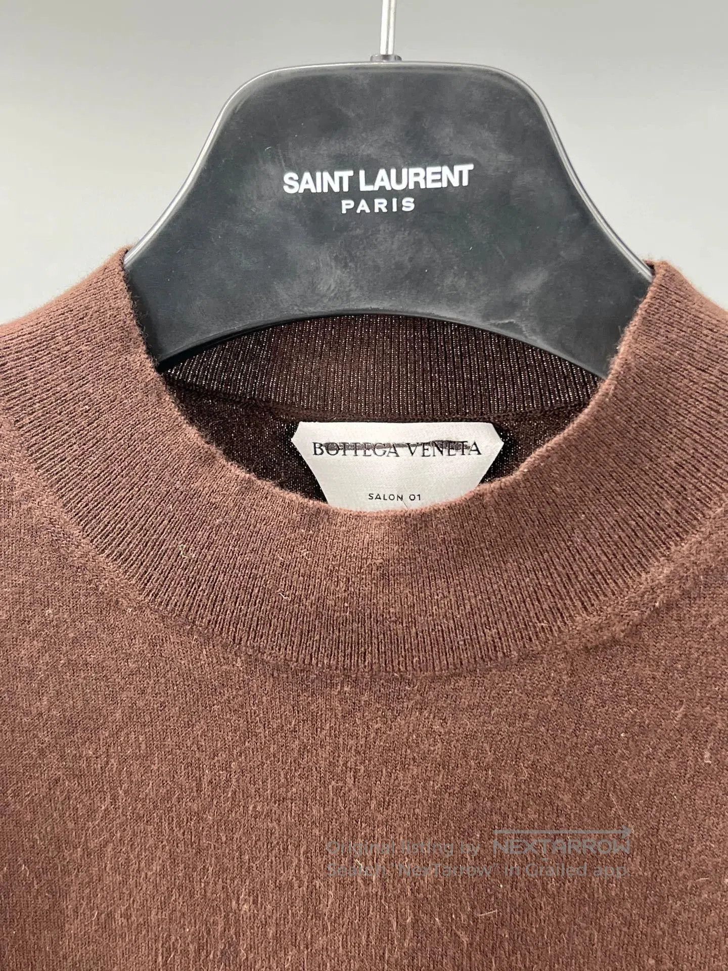 Bottega Veneta brown cashmere blend knit pullover sweater. Size US S / EU 44-46 / 1 - 2 Thumbnail
