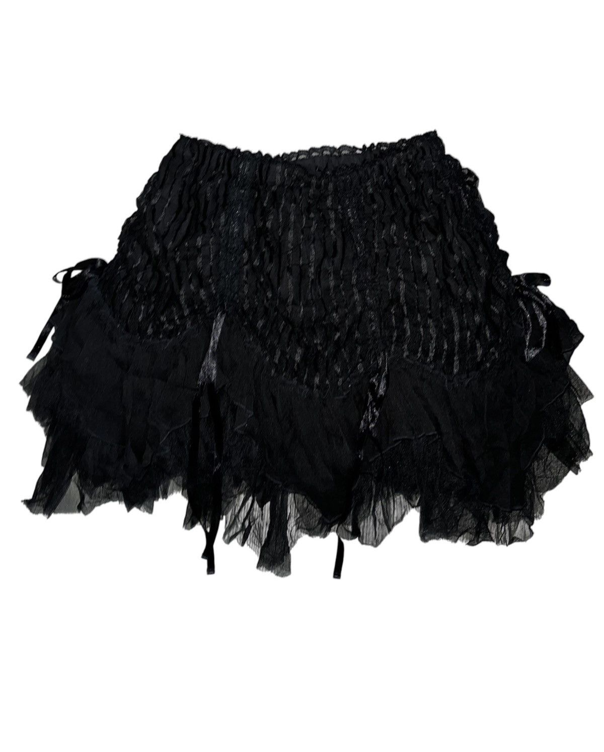 Japanese Brand Algonquins goth queen lace bustle layer skirt 👾☠️ Size 27" / US 4 / IT 40 - 4 Thumbnail