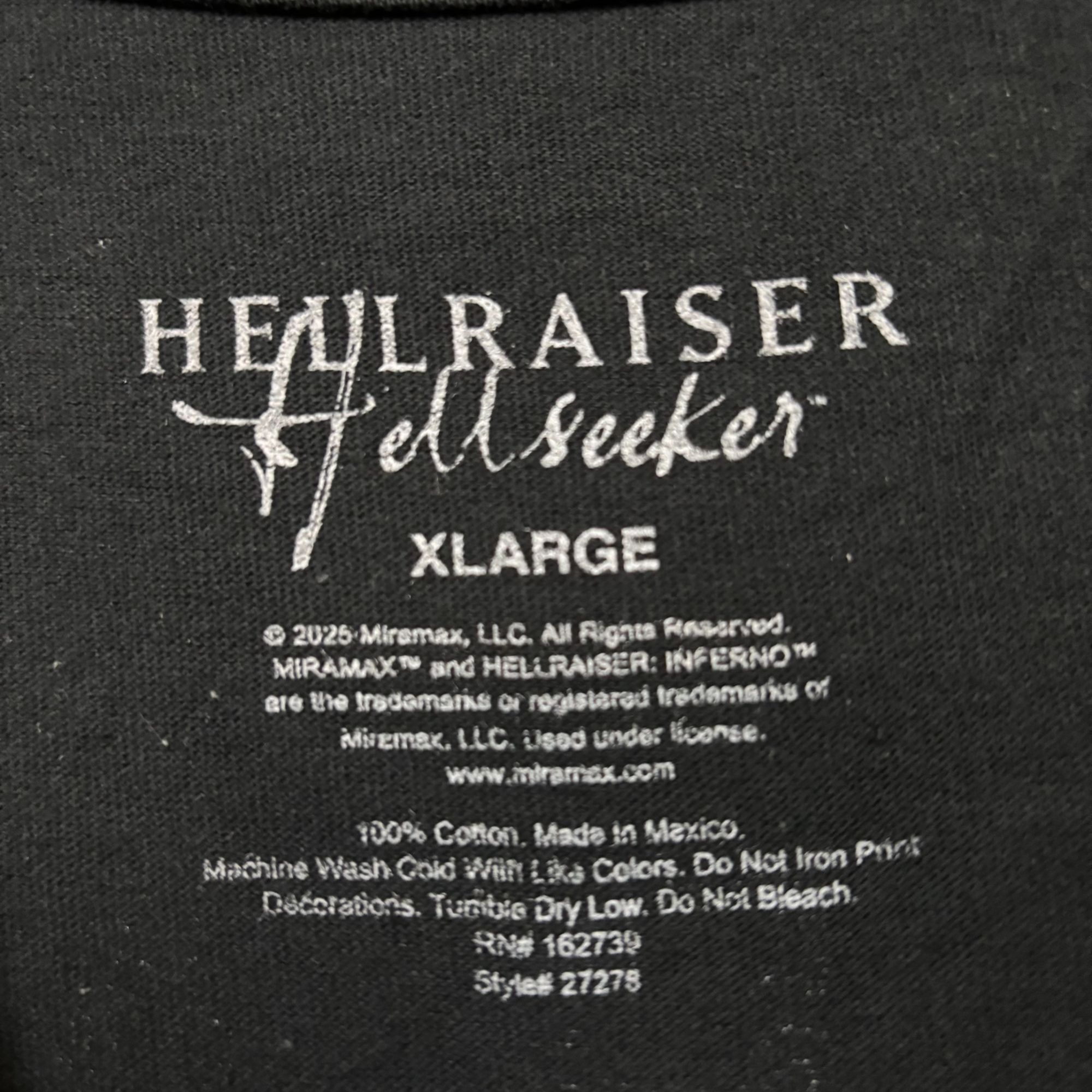 Universal Studios Hellraiser Hellseeker Evil Deadly Immortal Pinhead Tee XL Size US XL / EU 56 / 4 - 4 Thumbnail