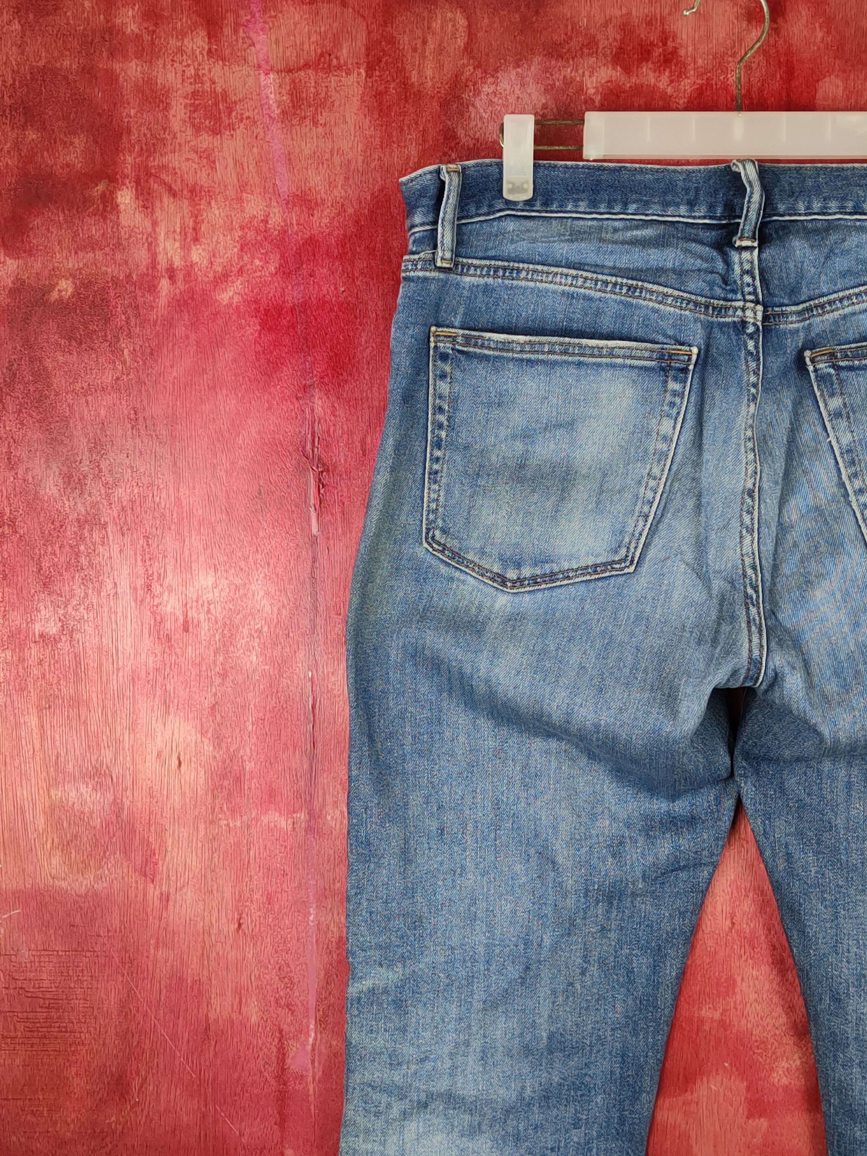 Japanese Brand Uniqlo Blue Distressed Ripped Jeans #S1638 Size US 34 / EU 50 - 8 Thumbnail