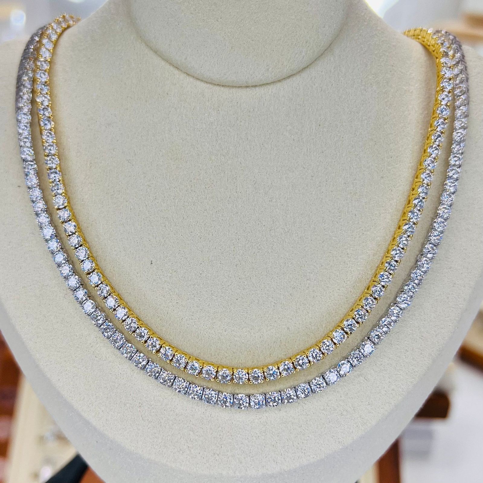 3mm Moissanite Classic Tennis Necklace