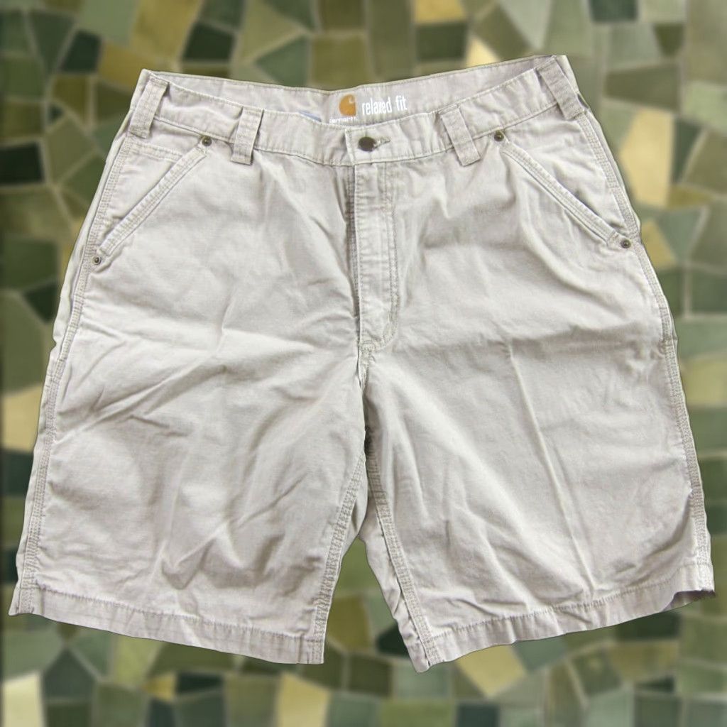 Carhartt Carhartt 100% Cotton Canvas Beige Relaxed Fit Cargo Shorts Men 36 Size US 36 / EU 52 - 1 Thumbnail