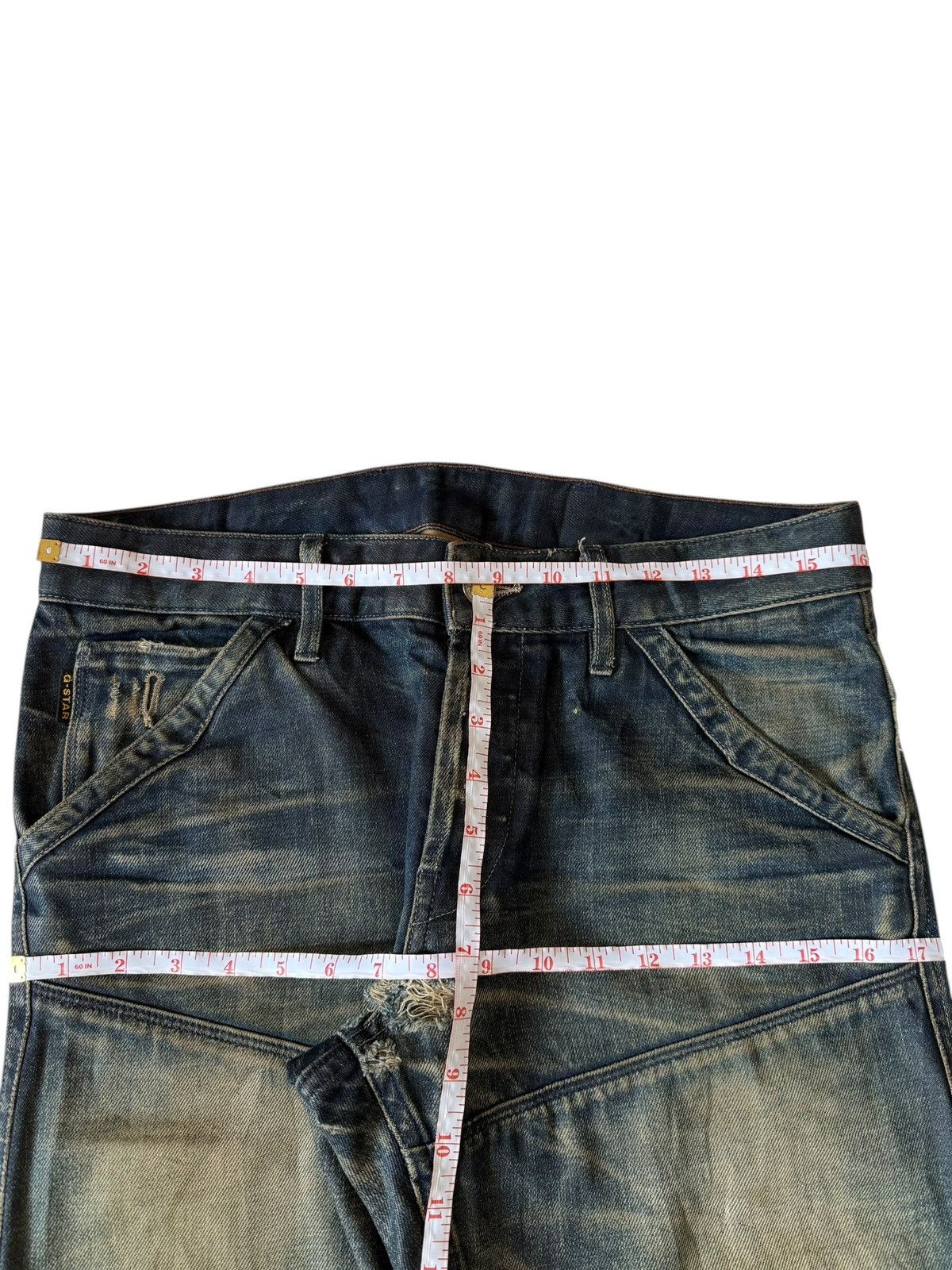 G-Star Vintage G Star Mud Wash Distressed Jeans Size US 32 / EU 48 - 6 Thumbnail