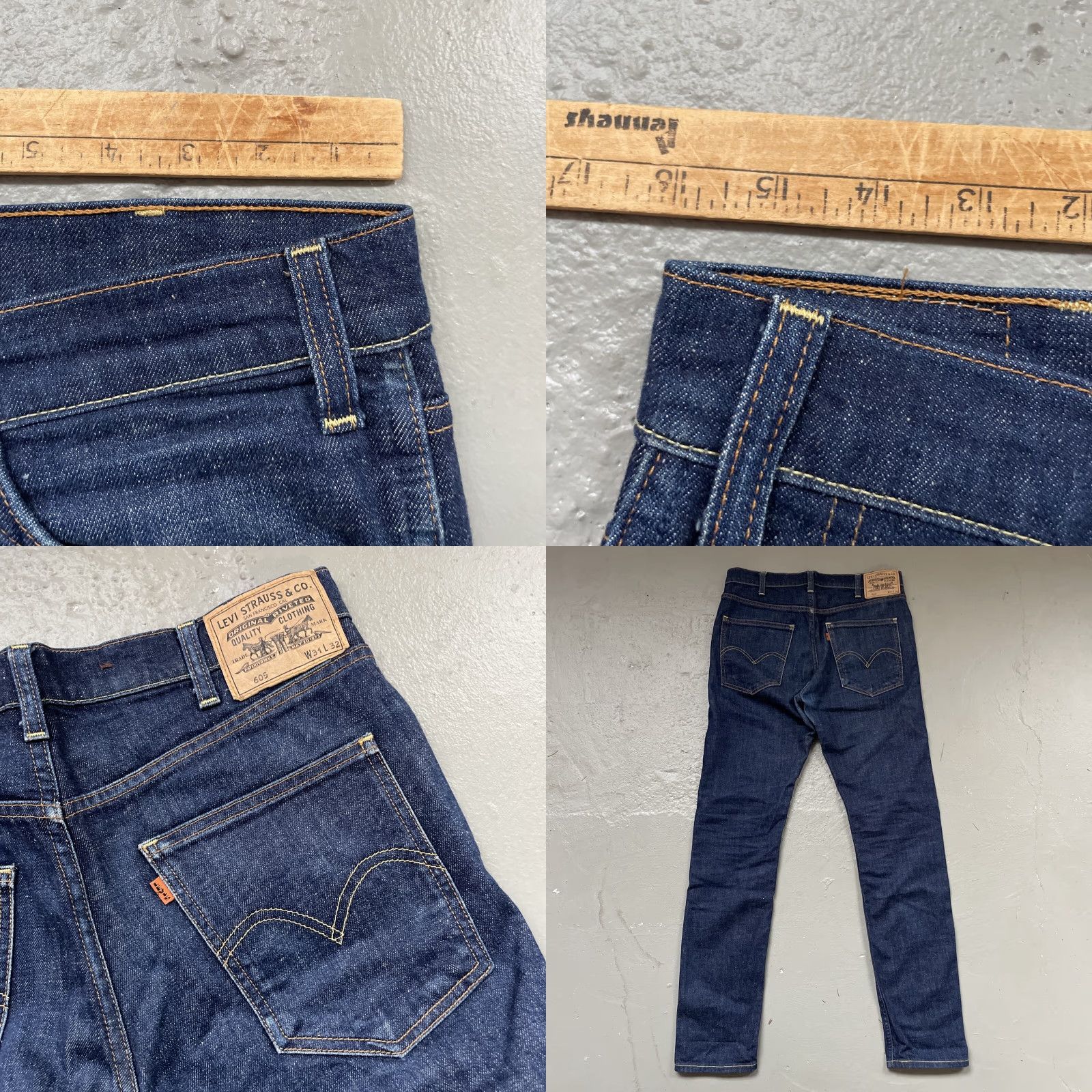 Levi's Levis 506 LVC Vintage Denim Dark Blue Jeans Big E Orange Tab 31x32 Jeans Mens Clothing Straight 31 Blue LVC 80s 90s Size US 31 - 8 Thumbnail