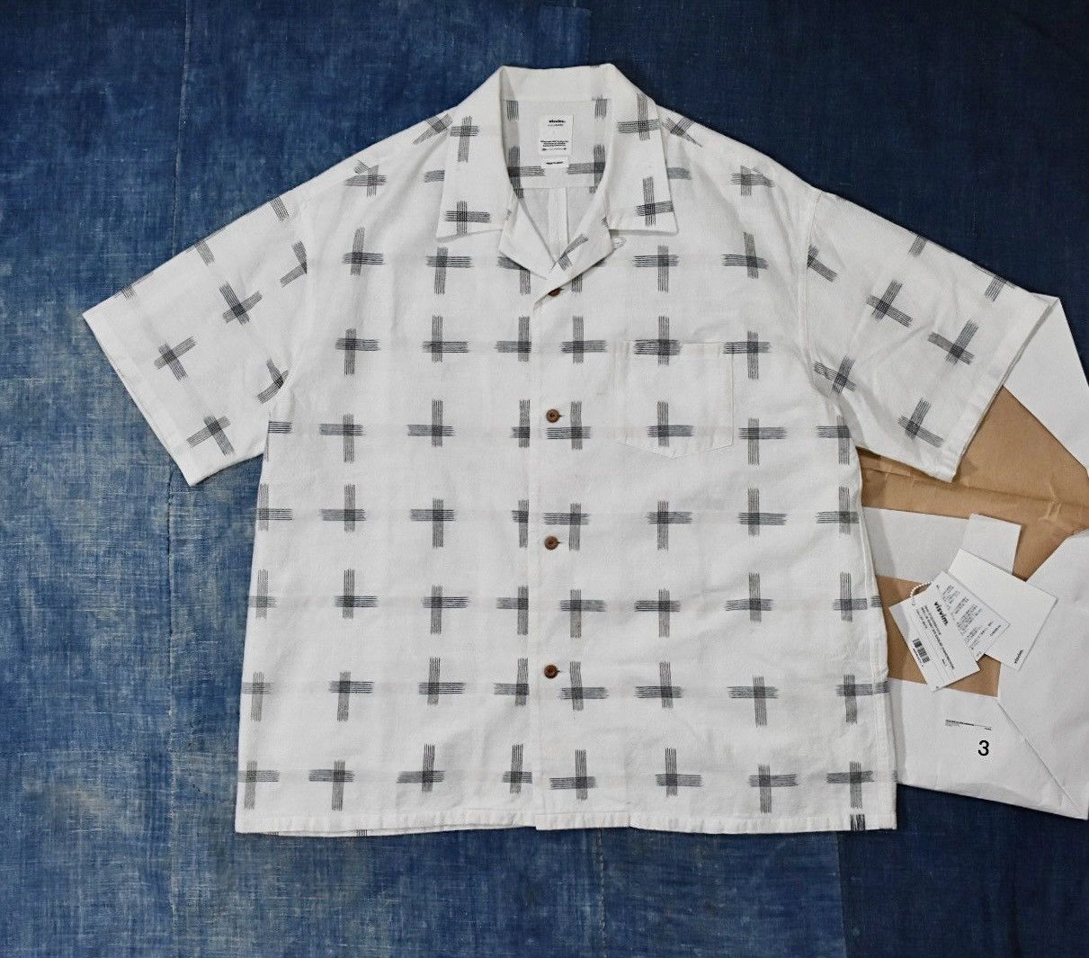 Visvim Visvim 22ss Wallis Shirt Kasuri（Handwoven） Size US L / EU 52-54 / 3 - 1 Thumbnail