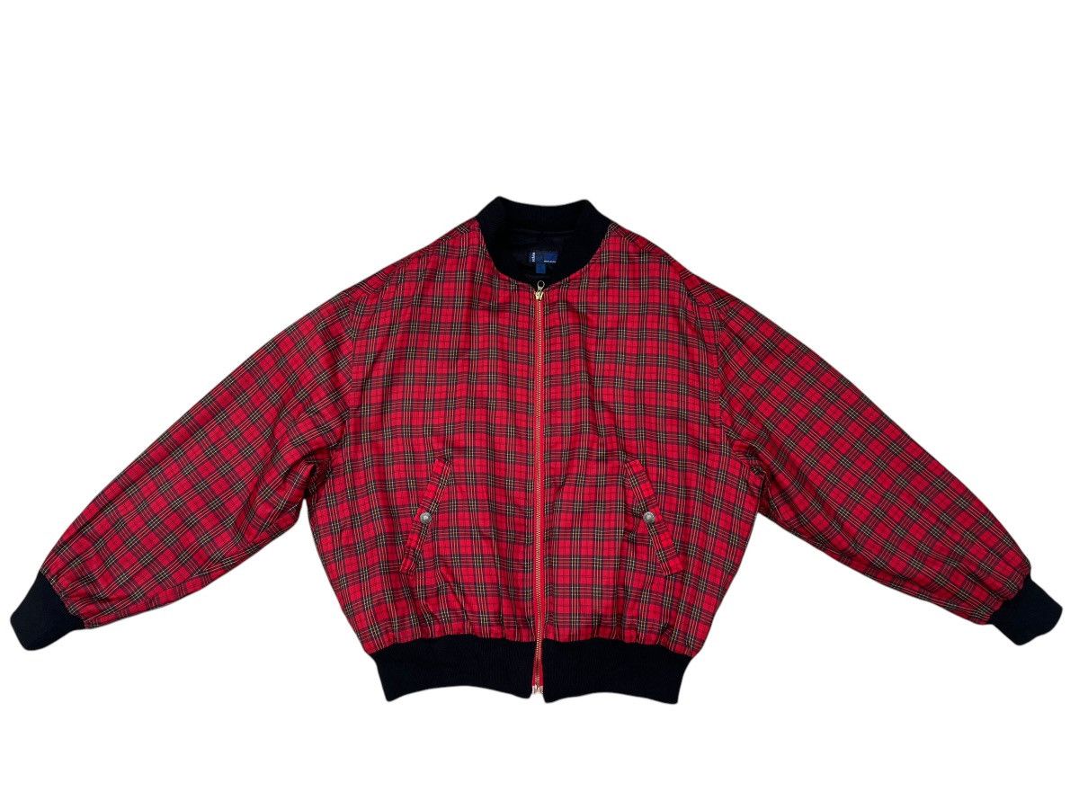 Mila Schon Vintage 80s 90s Mila Schon Red Tartan Bomber Jacket Size US XL / EU 56 / 4 - 9 Thumbnail