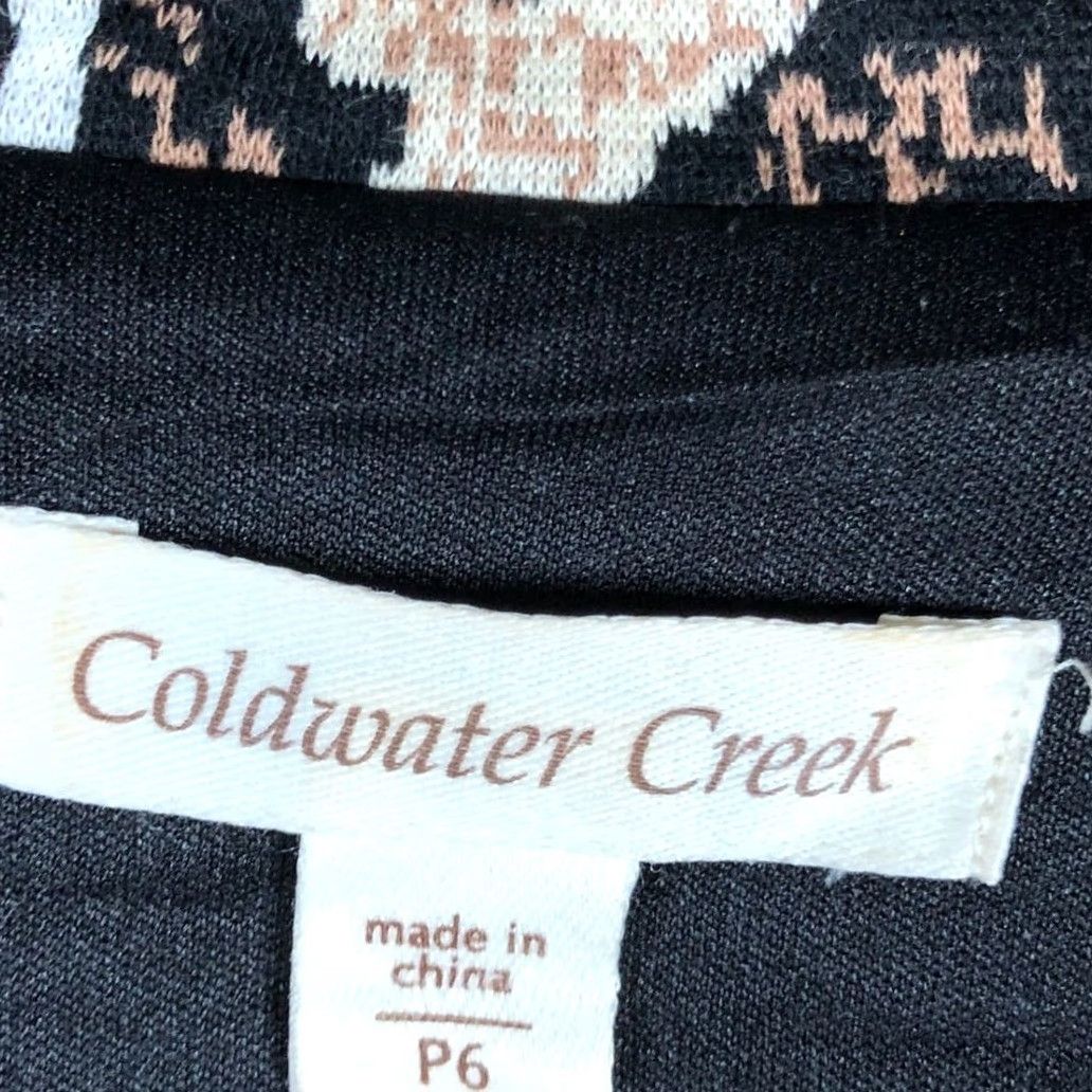 Coldwater Creek Coldwater Creek Jacket Womens Black Brown Paisley Button Collared Petite 6P Size M / US 6-8 / IT 42-44 - 6 Thumbnail