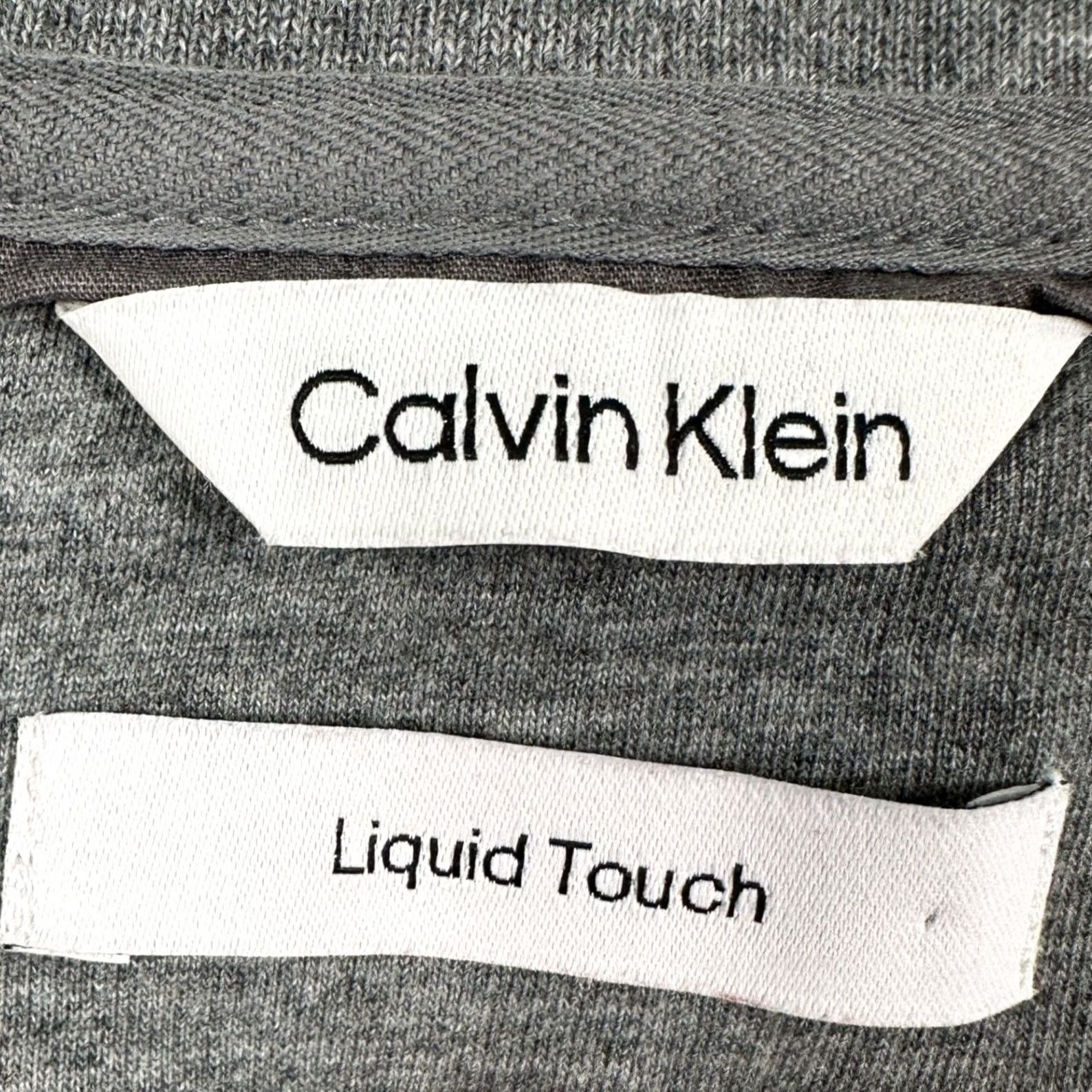Calvin Klein Calvin Klein Short Sleeve Tee Mens XL Gray Crew Neck Liquid Touch T-Shirt Casual Lightweight Breathable Cotton Shirts Solid Vintage: No Size US XL / EU 56 / 4 - 4 Thumbnail