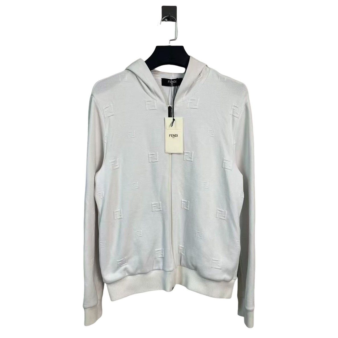 Fendi Fendi Embossed FF Logo Zip Hoodie Size M Size US M / EU 48-50 / 2 - 1 Thumbnail
