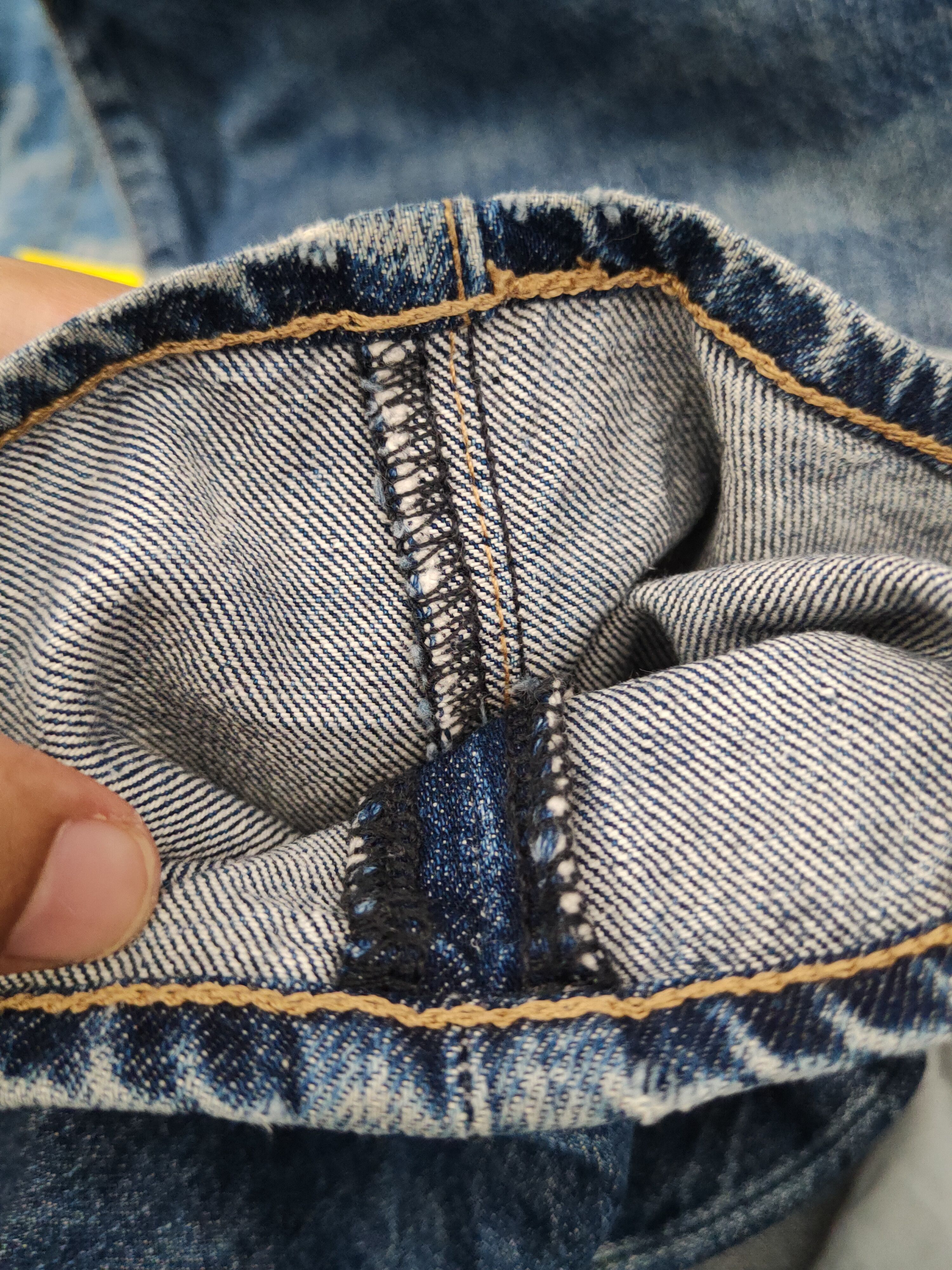 GU GU Dark Blue Distressed Ripped denim Jeans #W1873 Size US 33 - 12 Thumbnail