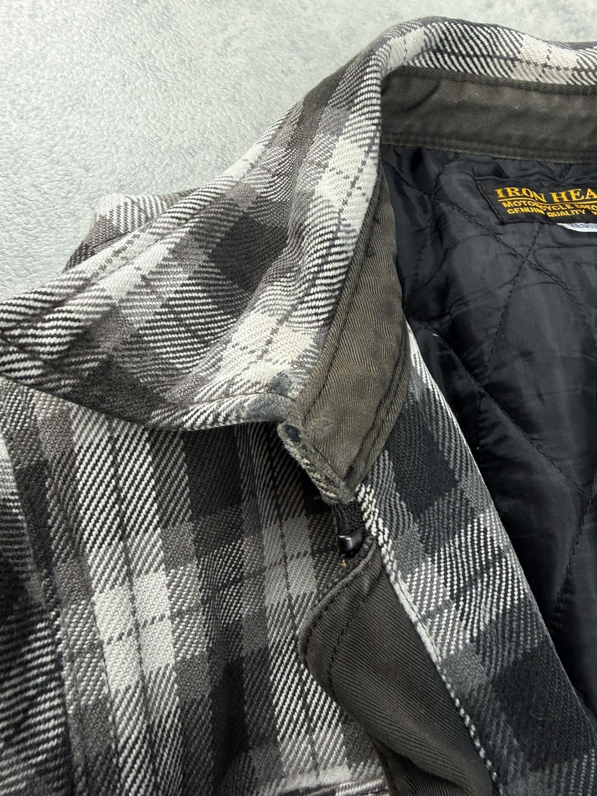 Iron Heart Iron Heart Heavy Flannel Zip Jacket Black Grey Check Size M Size US M / EU 48-50 / 2 - 10 Thumbnail